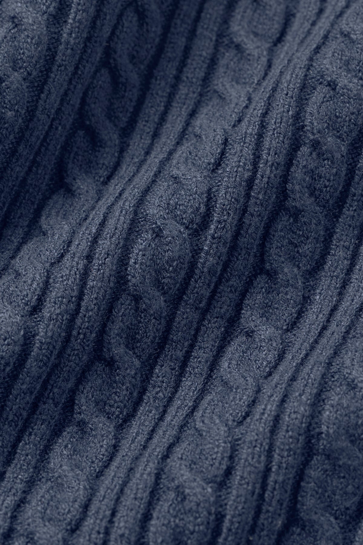 Mini Cable Sweater Cardigan - Navy--4