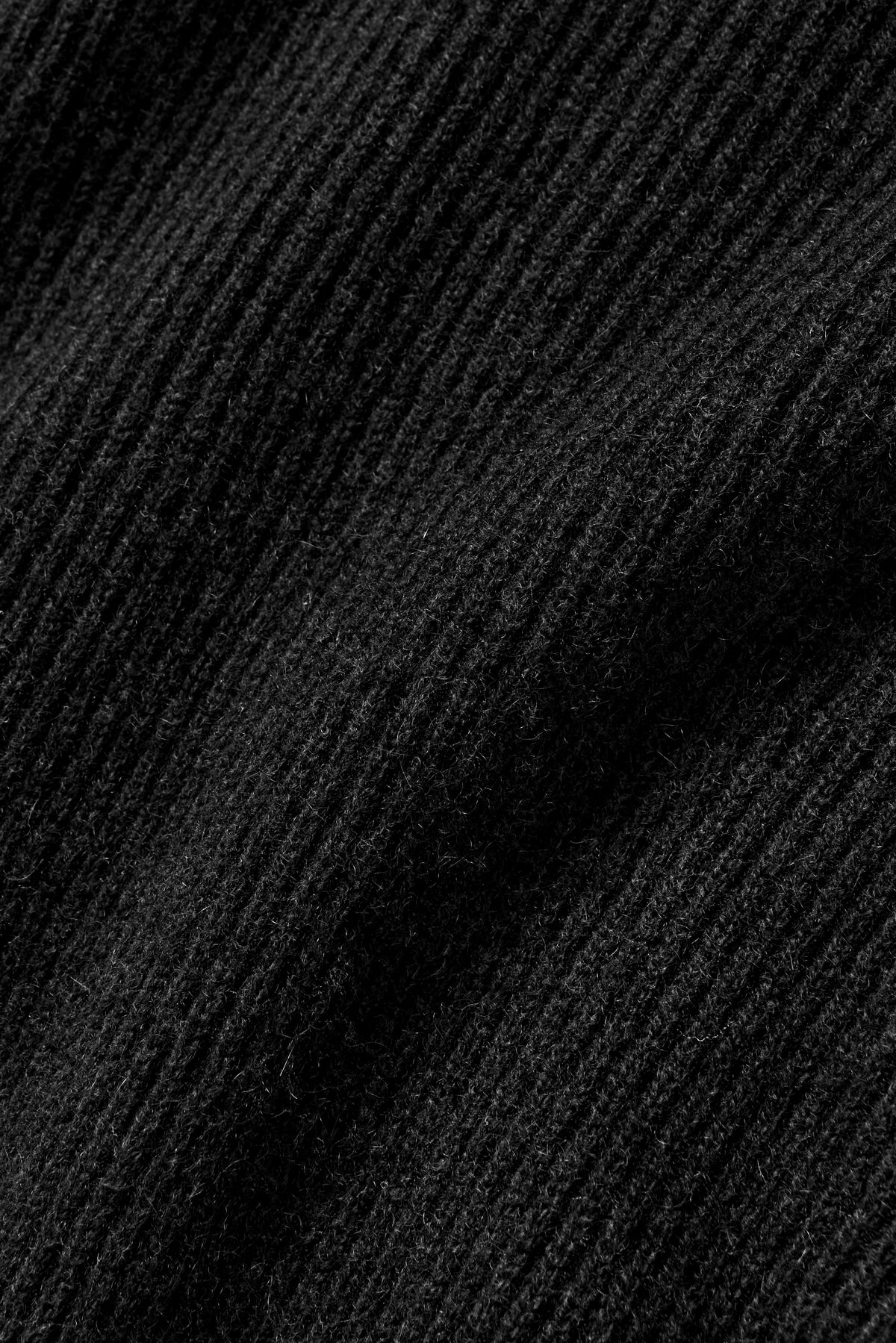 Cashmere Wool Harmony Full Zip Jacket - Black--5