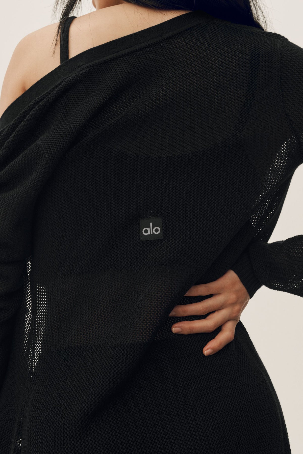 Silk Cashmere Heatwave Long Cardigan - Black--3