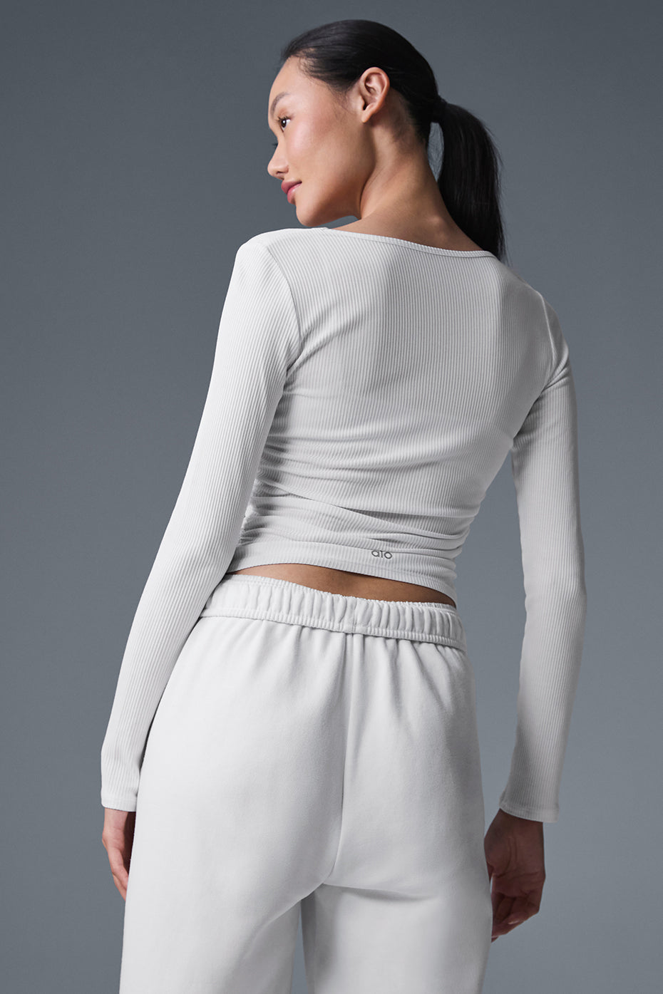 Gather Long Sleeve - White--2