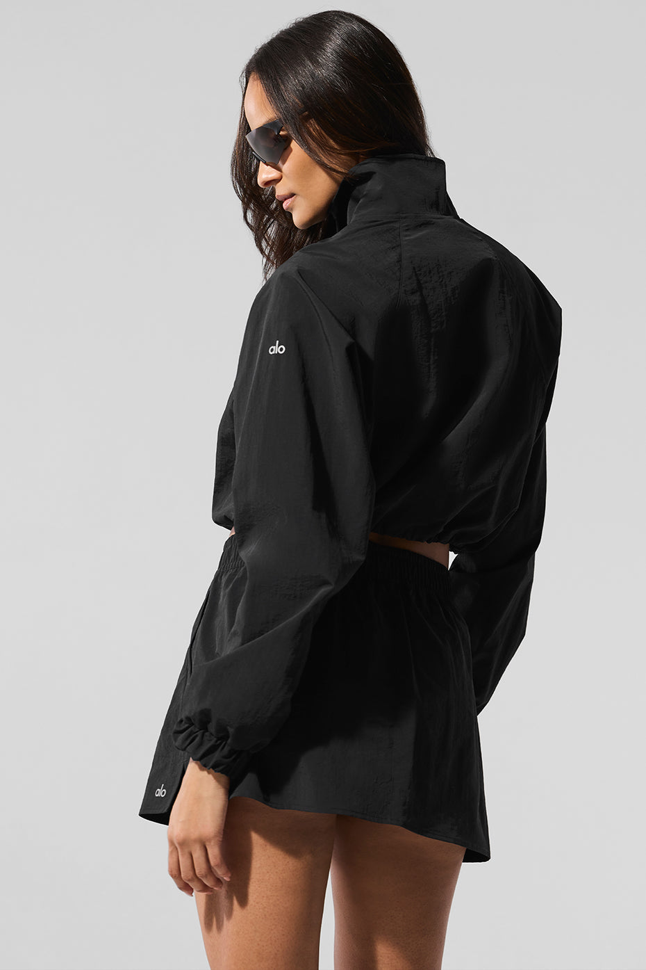 Cropped 1/4 Zip Alumni Pullover - Black--3