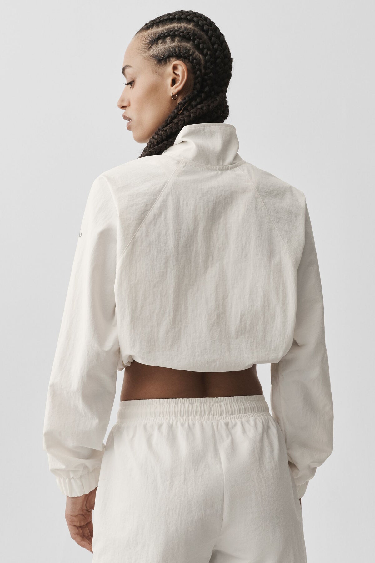 Cropped 1/4 Zip Alumni Pullover - Ivory--2