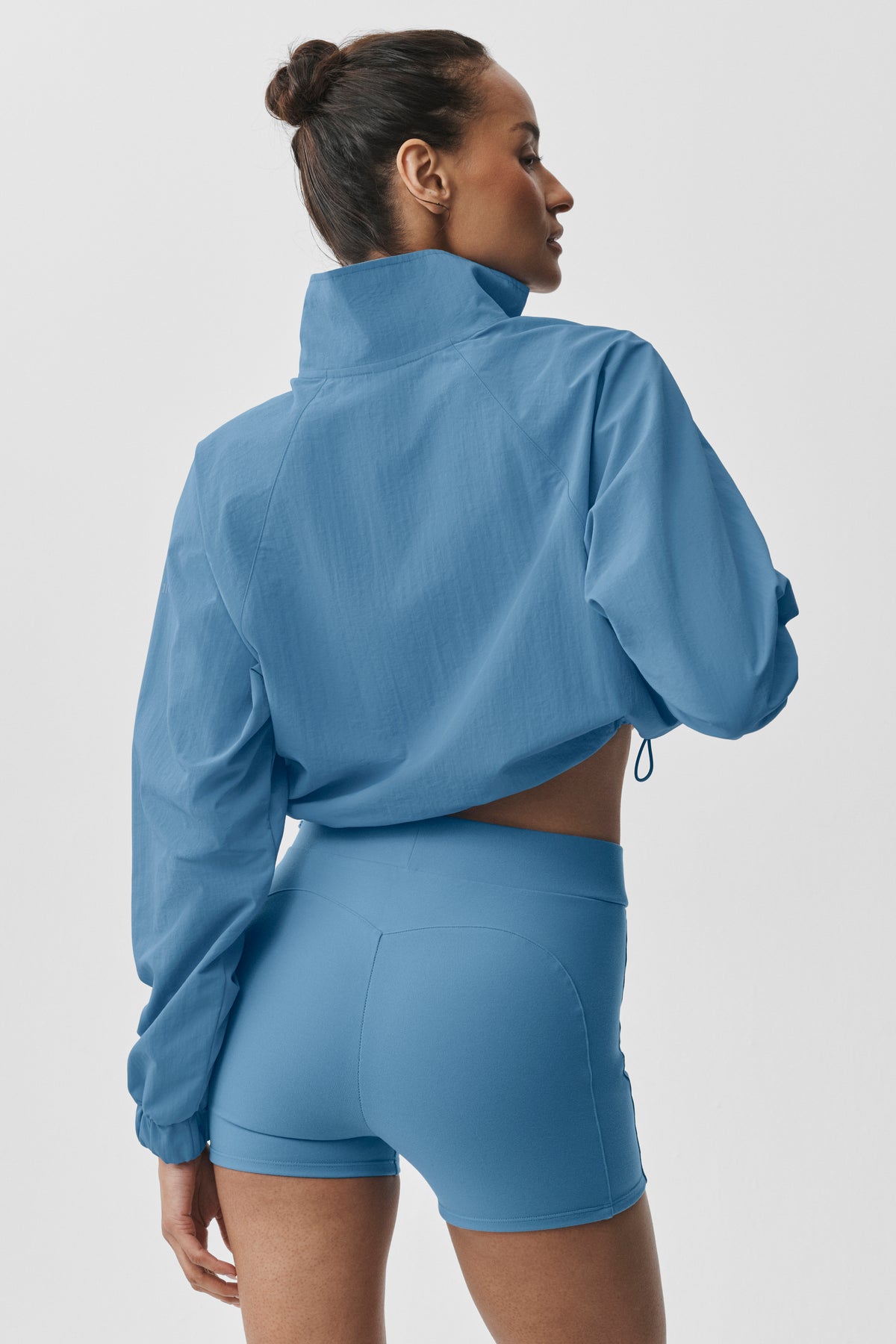 Cropped 1/4 Zip Alumni Pullover - California Blue--1