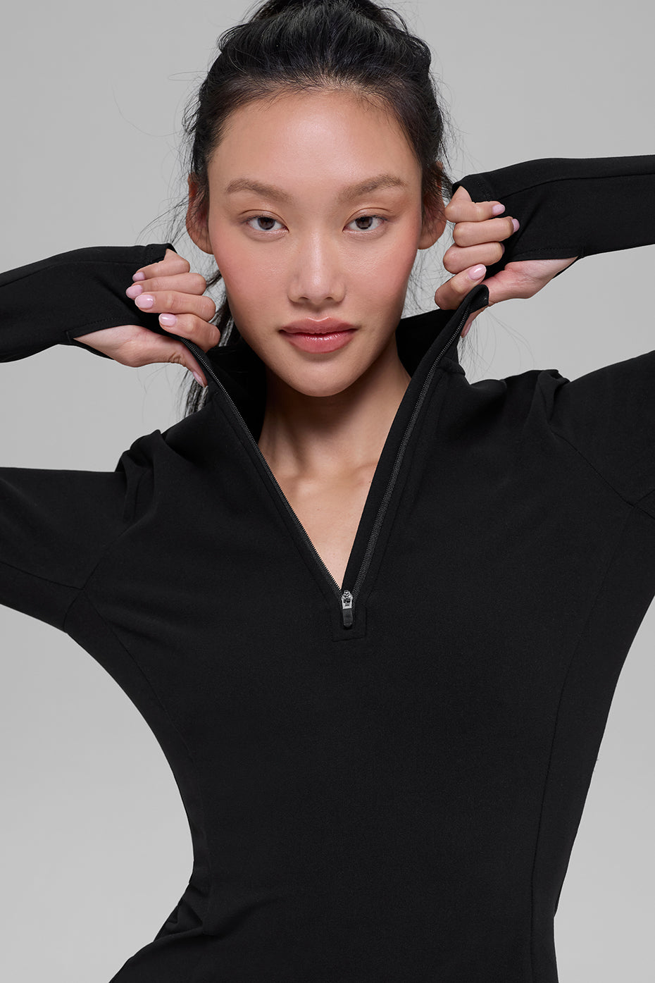Alosoft 1/2 Zip Rapid Pullover - Black--2