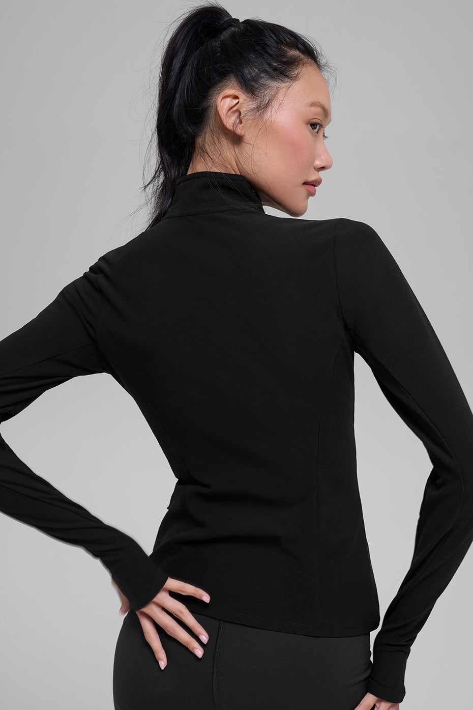Alosoft 1/2 Zip Rapid Pullover - Black--3
