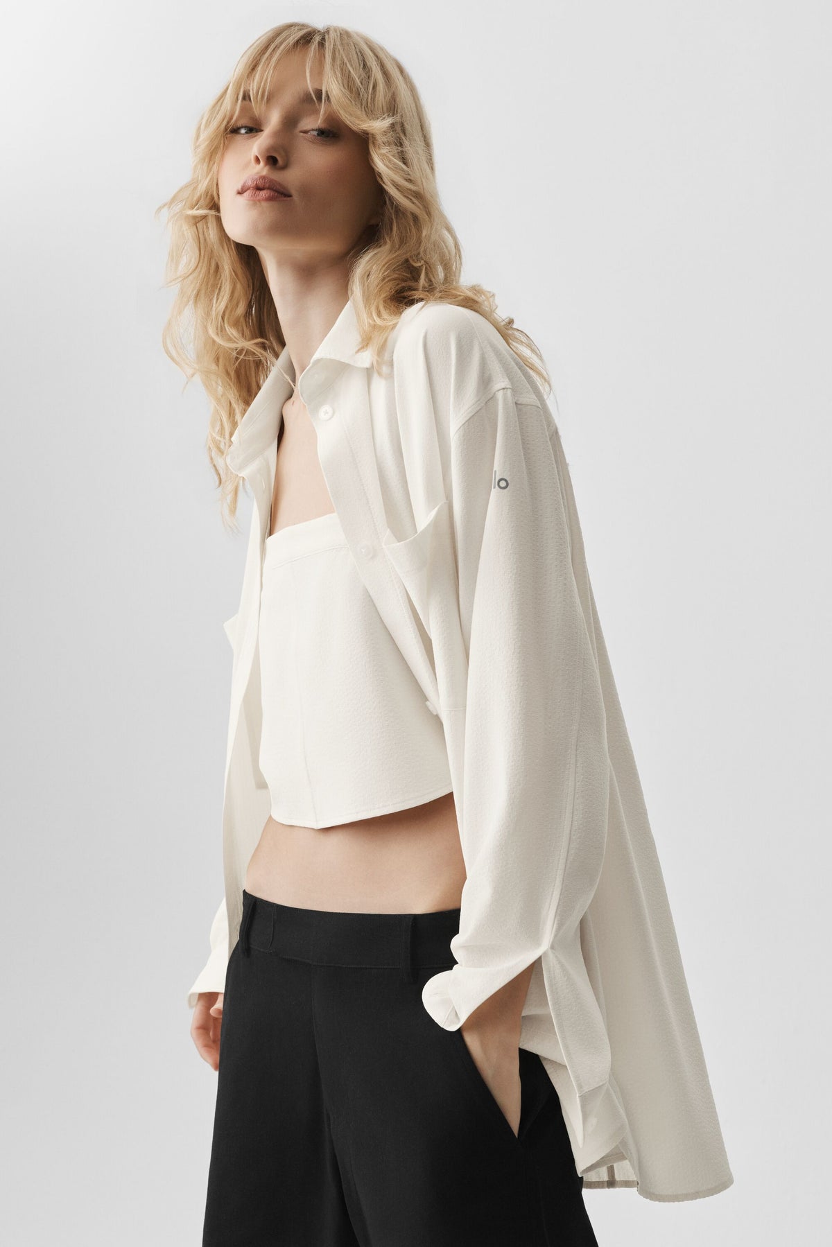 Dreamscape Button Down Long Sleeve - Ivory--4