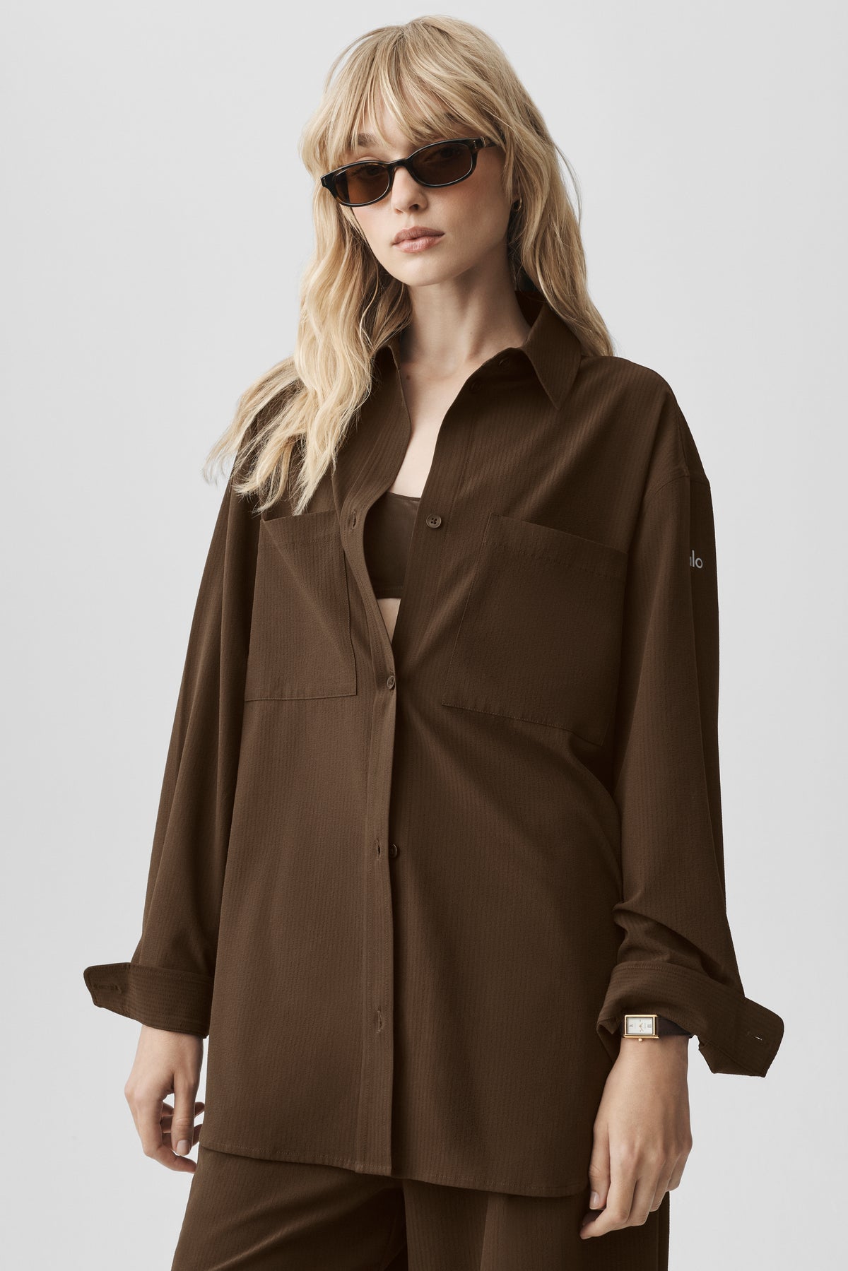 Dreamscape Button Down Long Sleeve - Espresso--2
