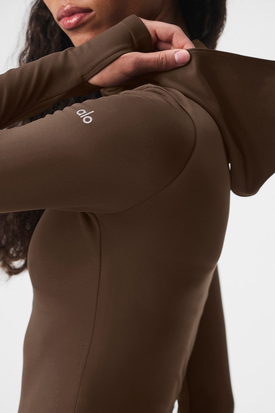 Airlift Winter Warm Hooded Runner - Espresso--1