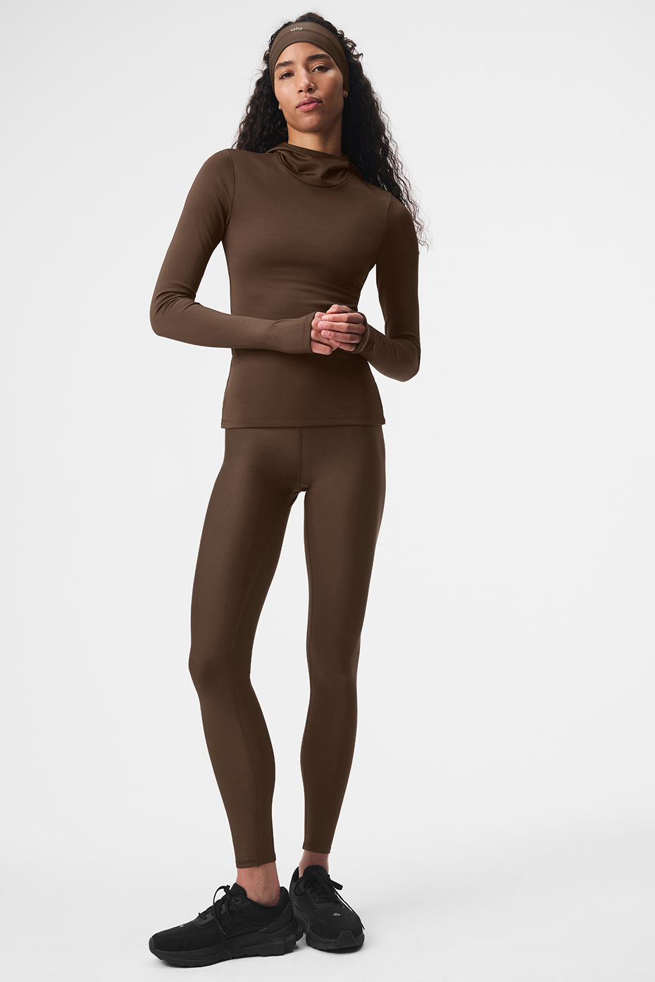 Airlift Winter Warm Hooded Runner - Espresso--3
