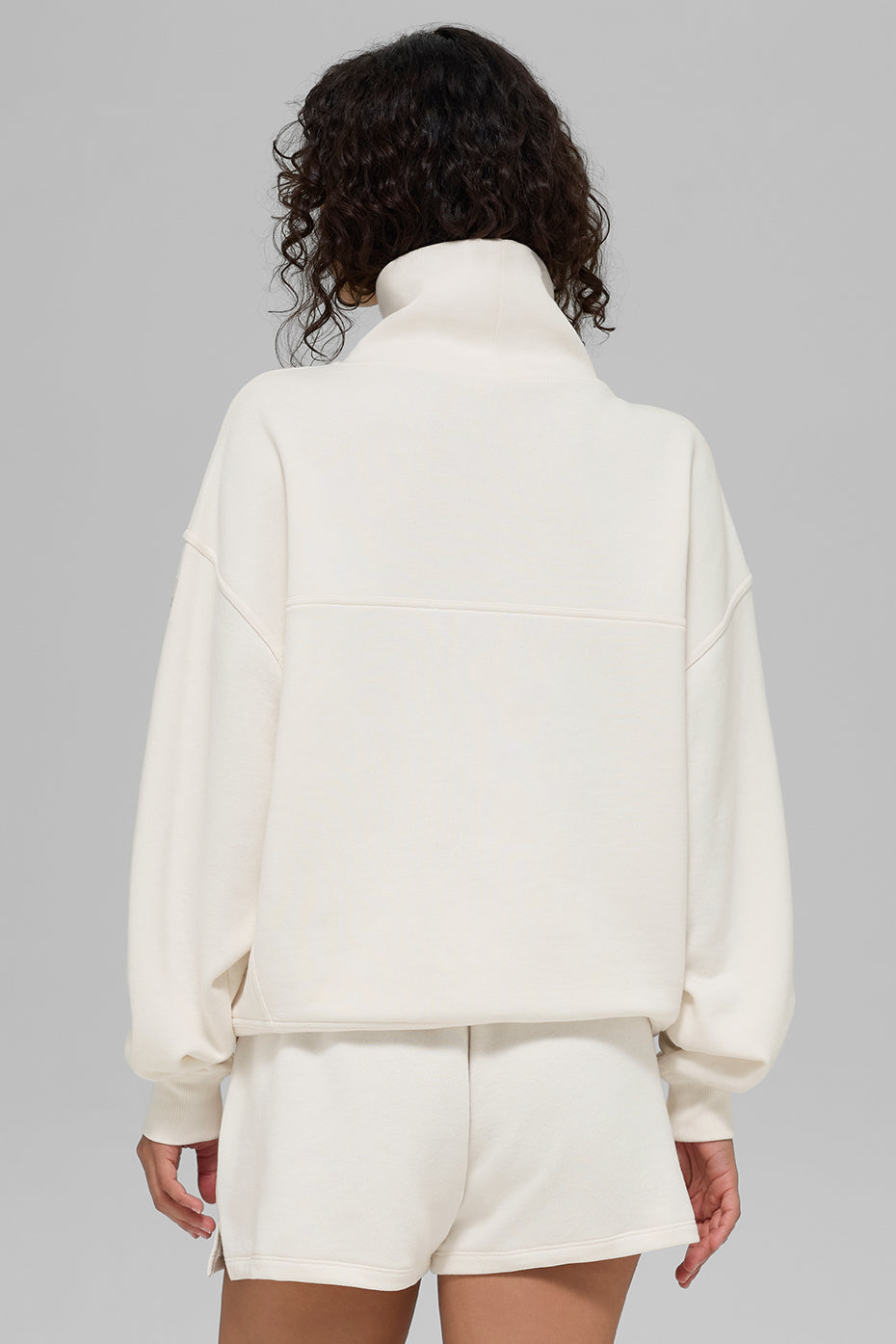 Hazy Mock Neck Pullover - Ivory--3