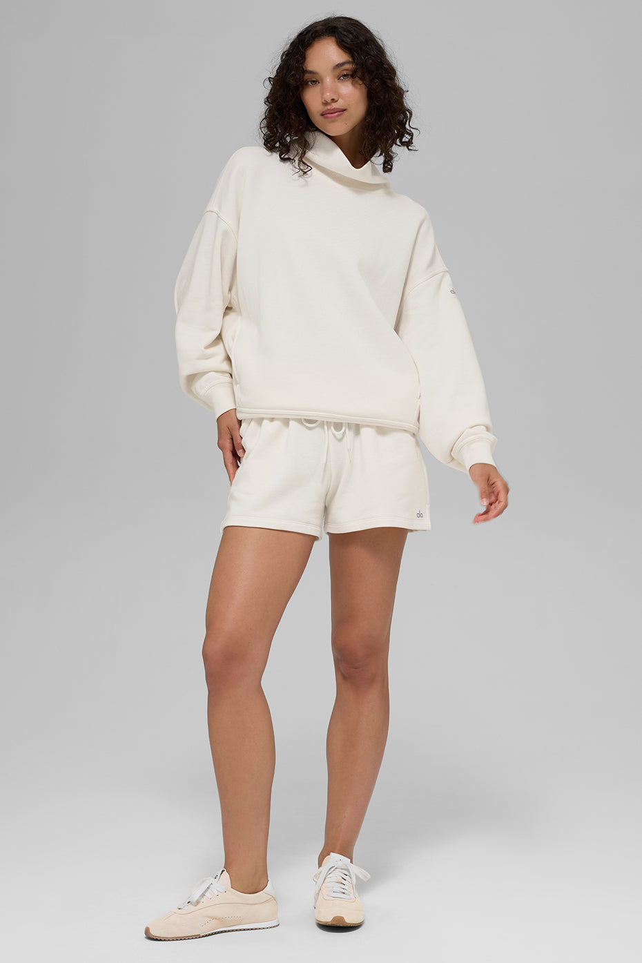 Hazy Mock Neck Pullover - Ivory--5