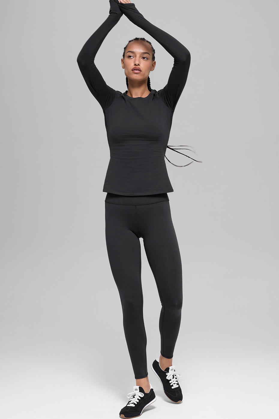 Airbrush Winter Warm Nocturne Long Sleeve - Black--3