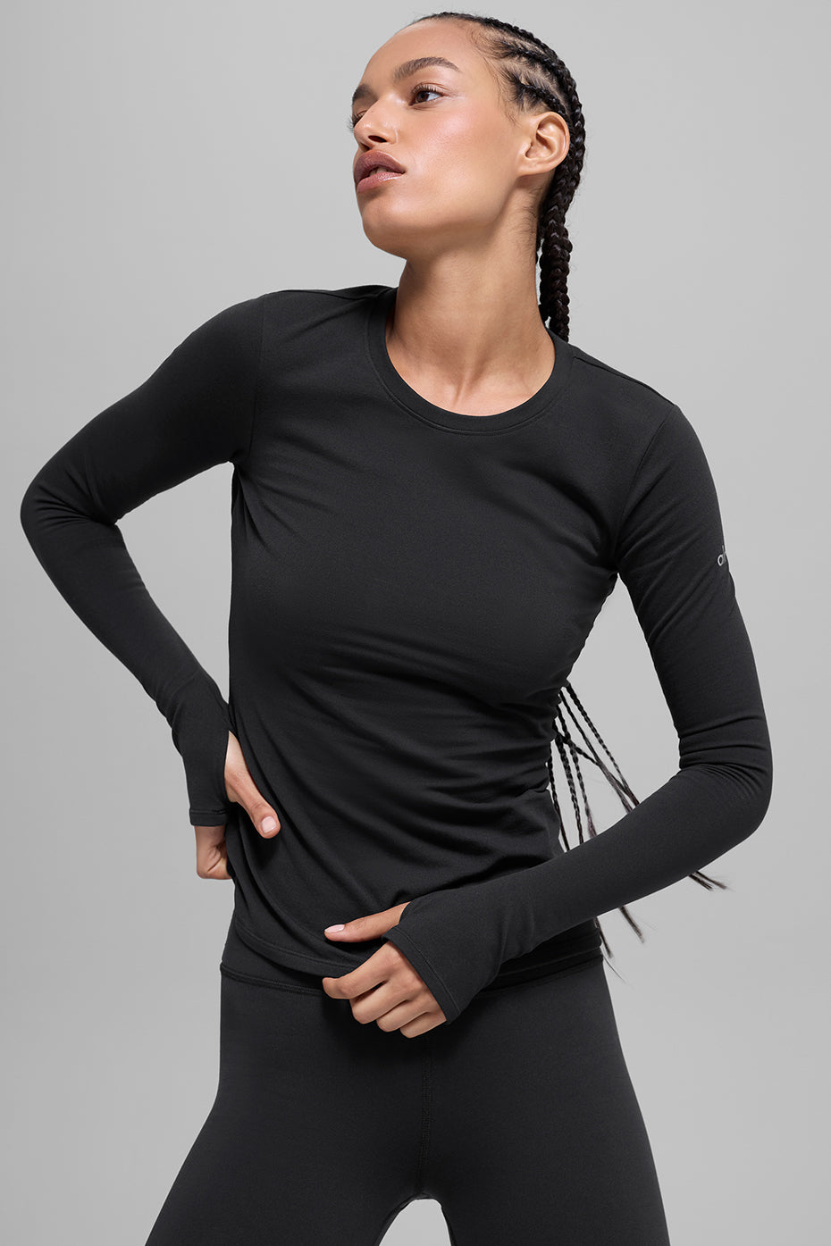 Airbrush Winter Warm Nocturne Long Sleeve - Black--0