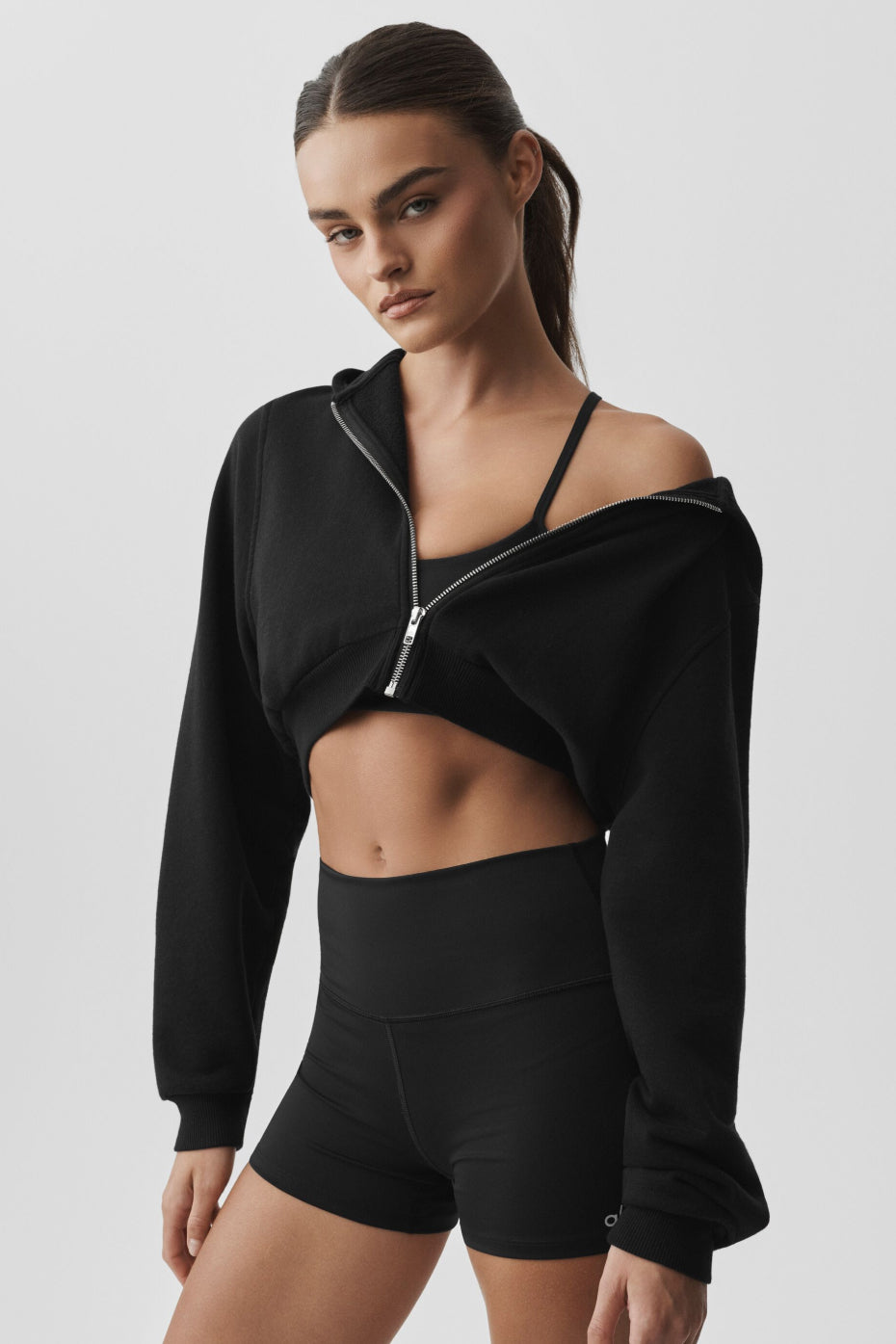 Sweet Escape Zip Up Hoodie - Black--3