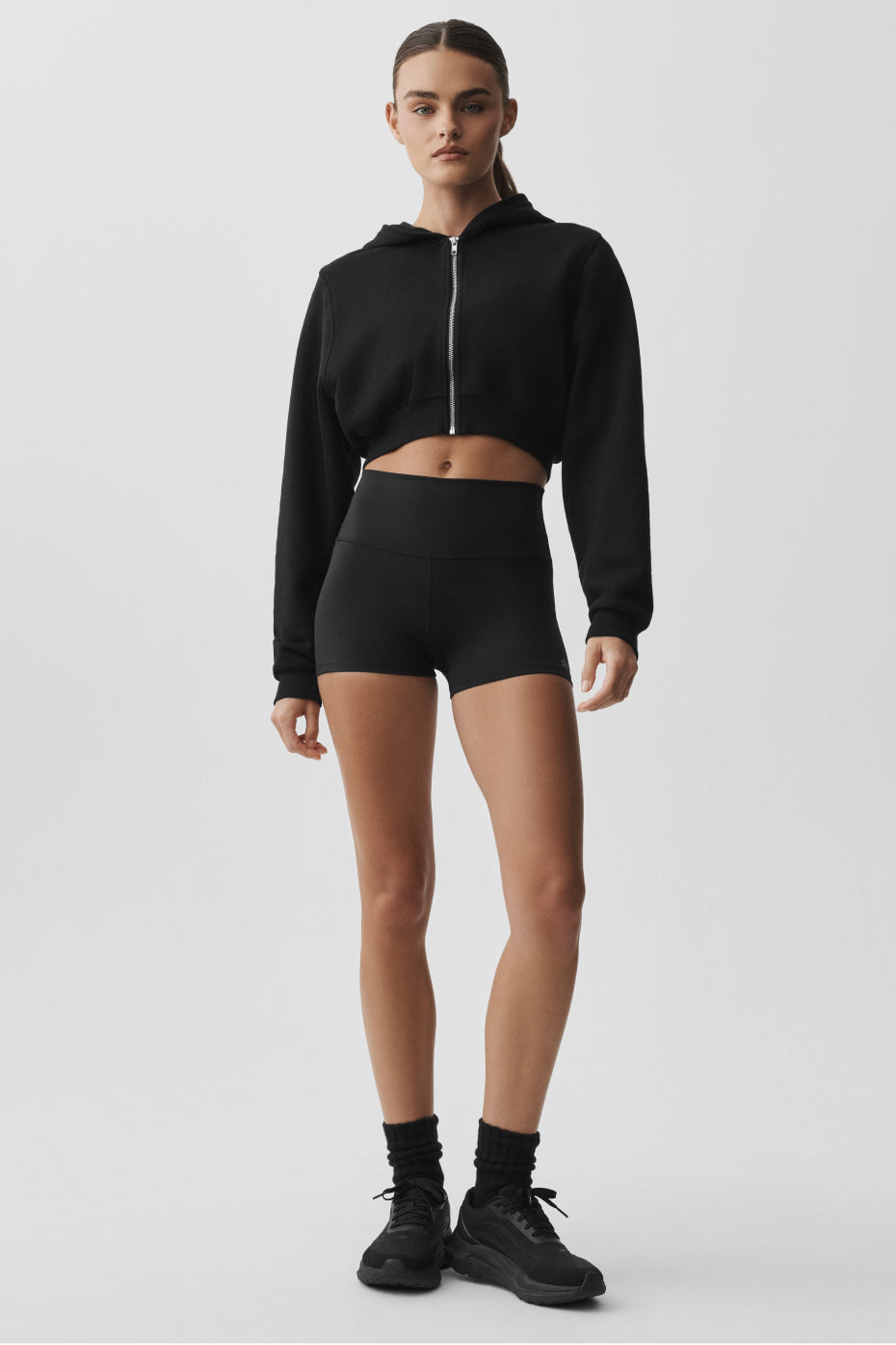 Sweet Escape Zip Up Hoodie - Black--4