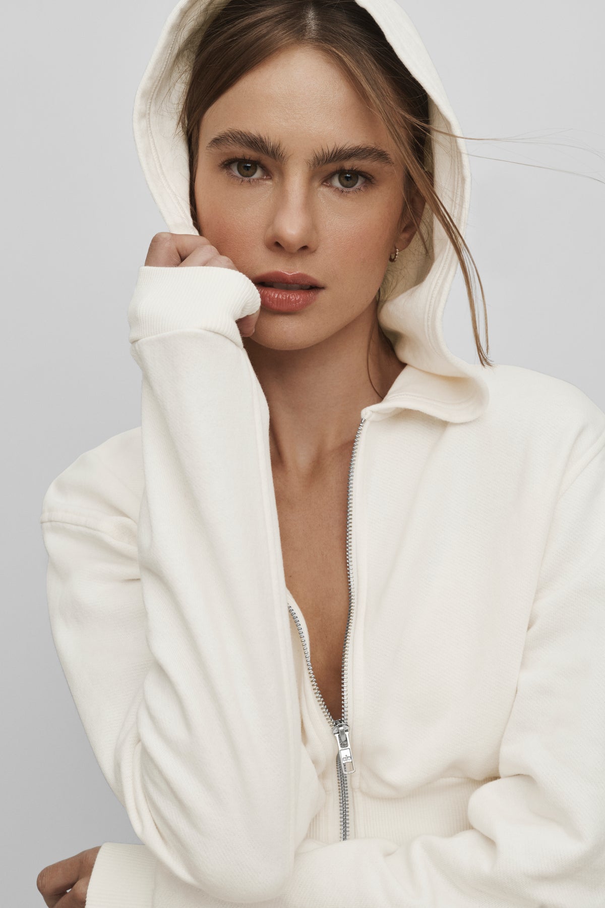 Sweet Escape Zip Up Hoodie - Ivory--2