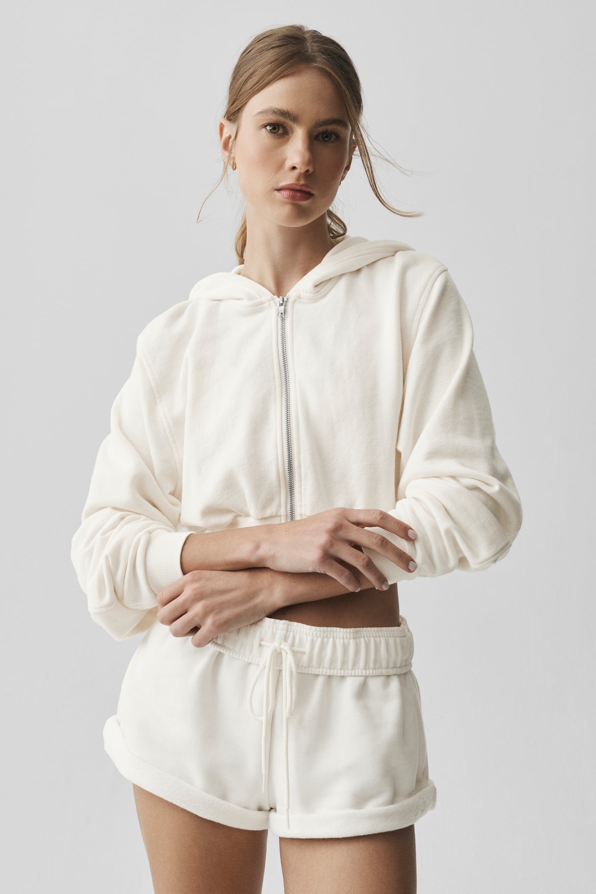 Sweet Escape Zip Up Hoodie - Ivory--3