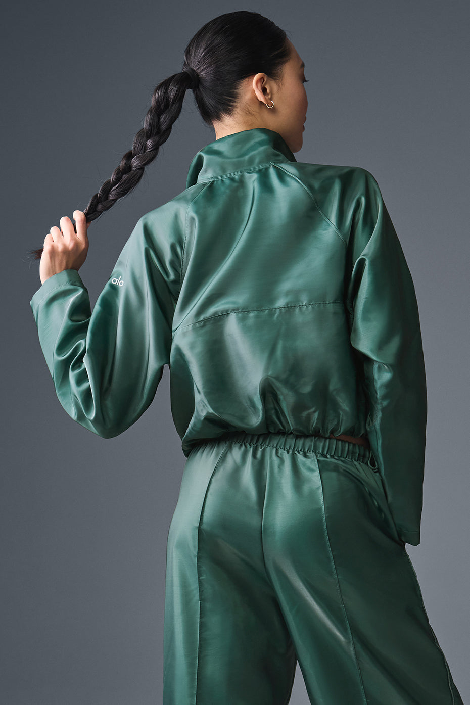 Cropped Afterglow Pullover - Winter Ivy--3