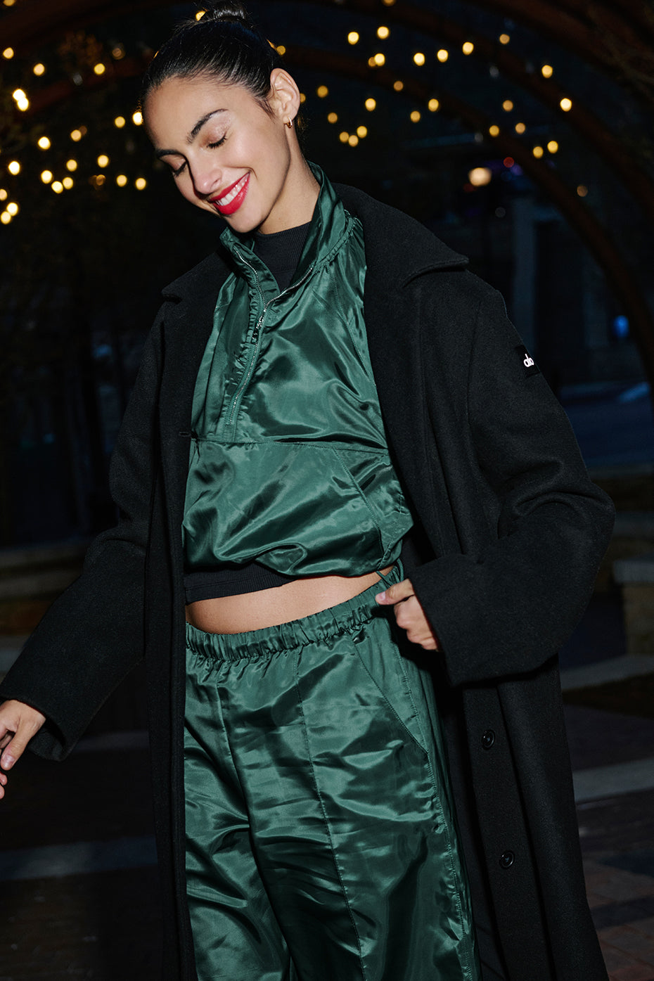 Cropped Afterglow Pullover - Winter Ivy--0