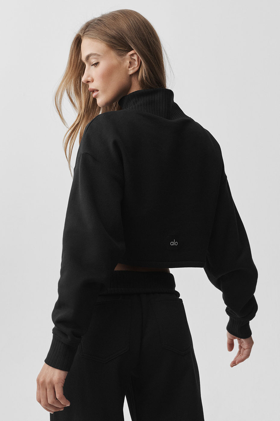 Cropped Serenity Coverup - Black--2