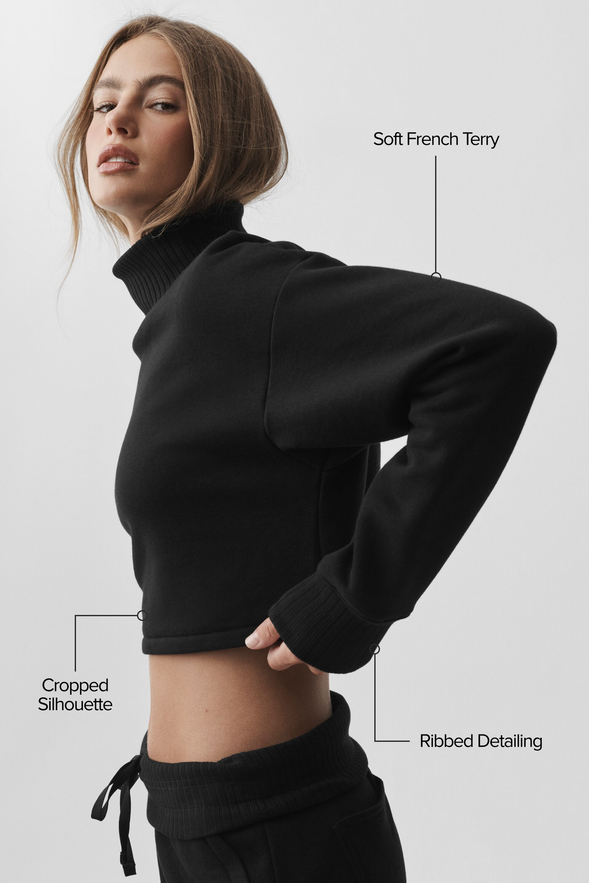 Cropped Serenity Coverup - Black--1