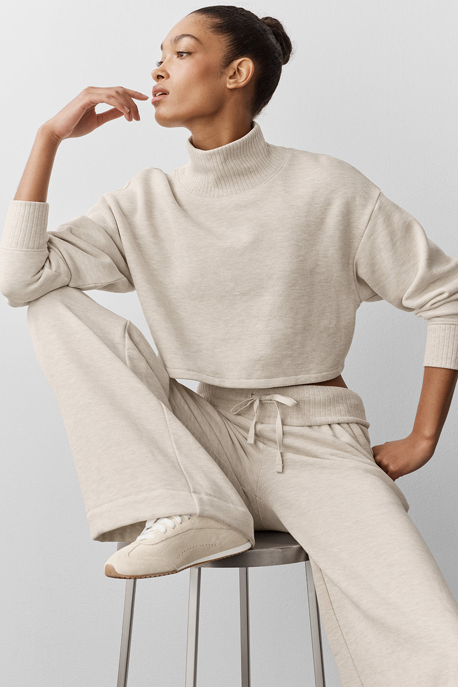 Cropped Serenity Coverup - Oatmeal Heather--0