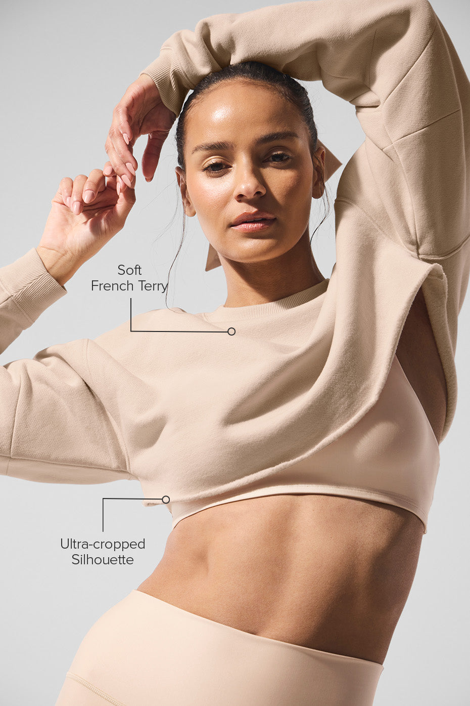 Extreme Cropped Pullover - Macadamia--1