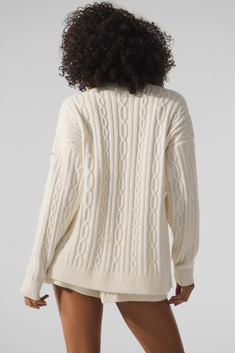 Cable Knit Winter Bliss Cardigan - Ivory--2
