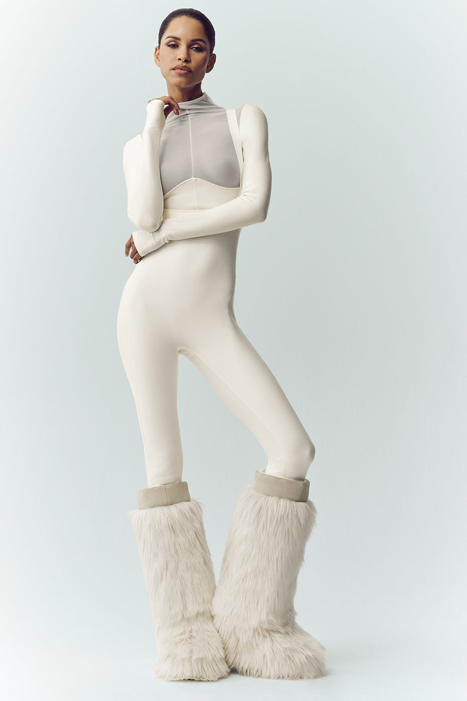 Airlift Winter Warm Mesh Ski Time Long Sleeve - Ivory--3