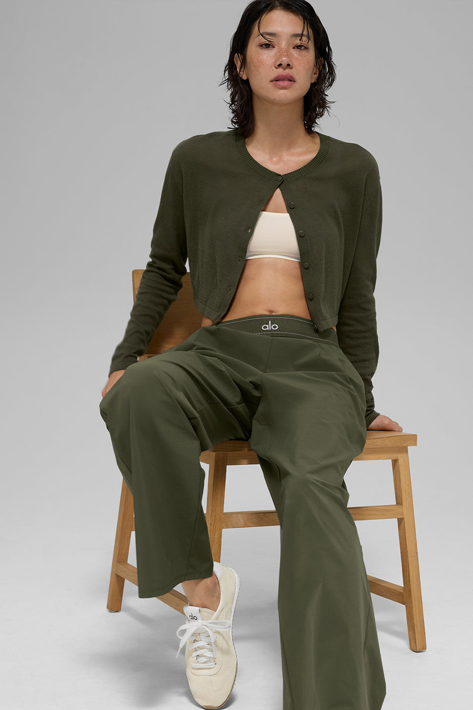 Supernatural Sweater Cardigan - Green Olive--4