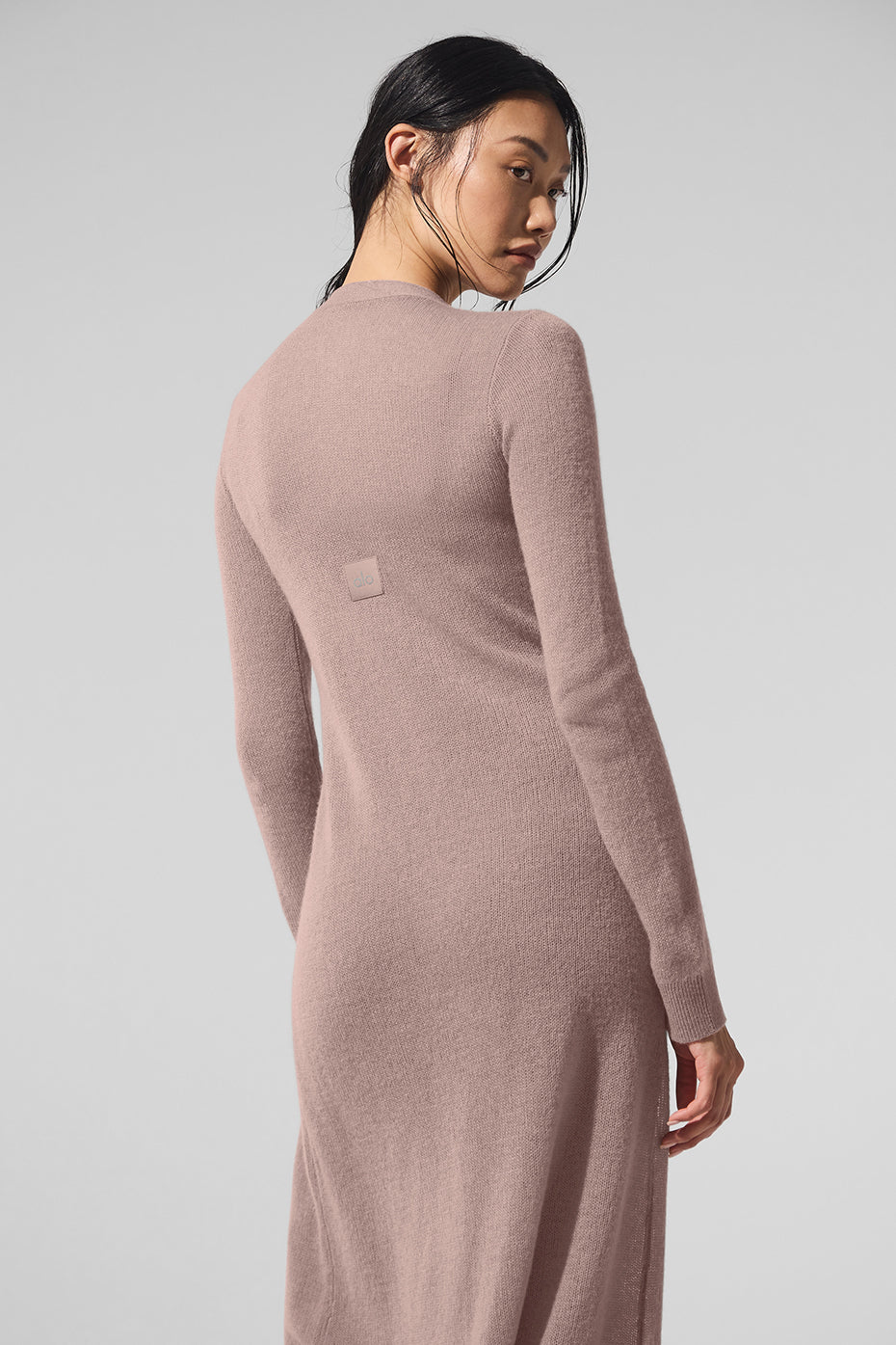 Sheer Cashmere Long Cardigan - Taupe--2