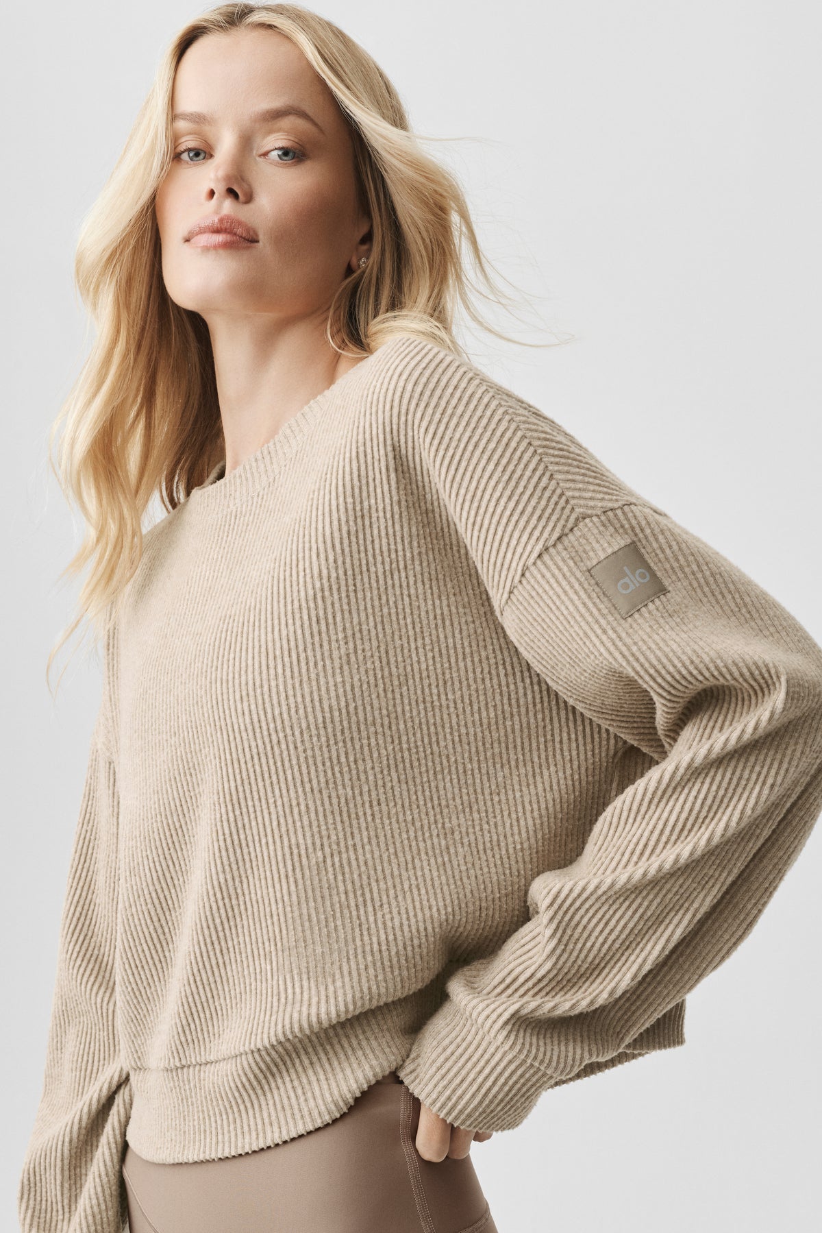 Muse Crew Neck Pullover - Gravel Heather--5