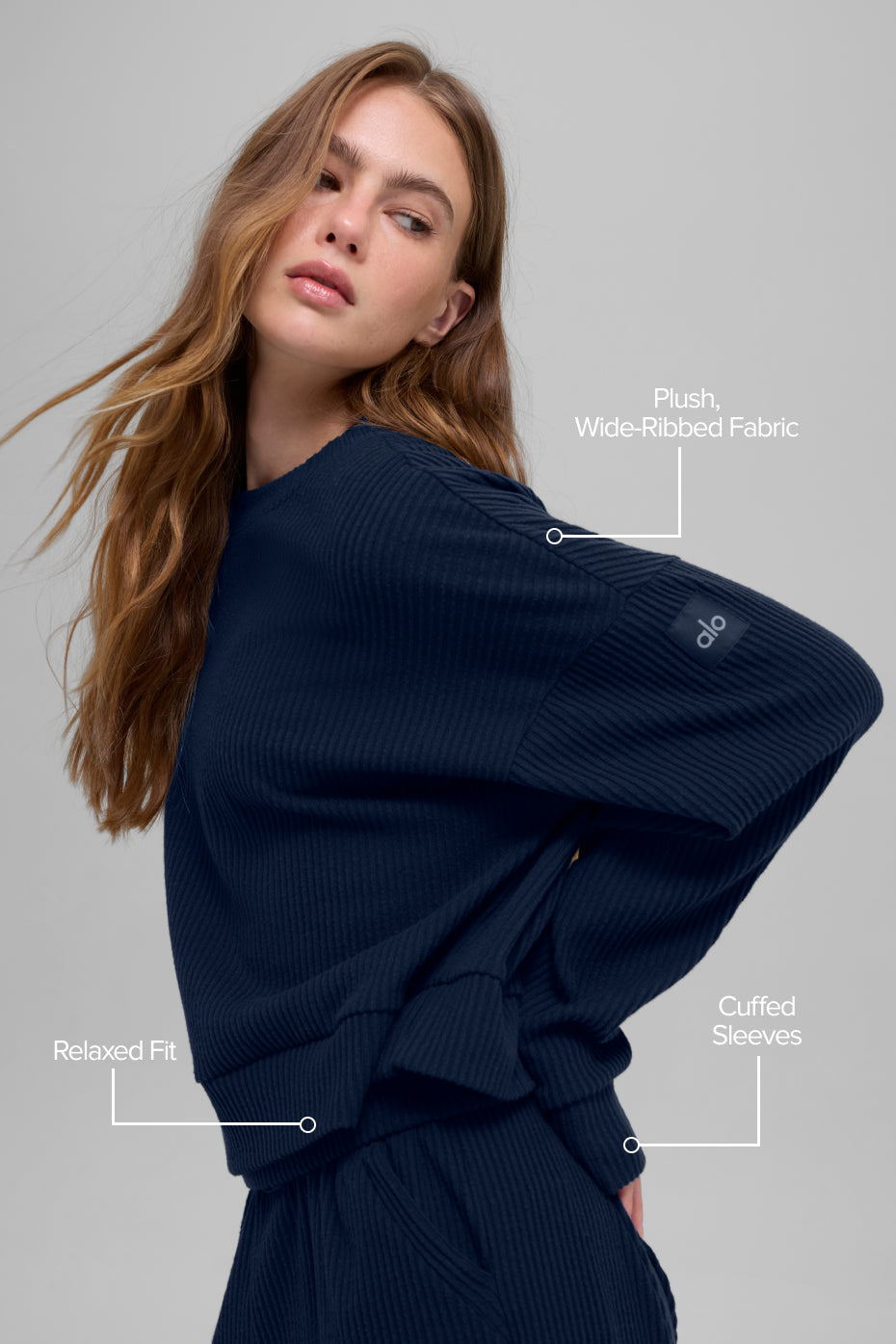 Muse Crew Neck Pullover - Navy--1