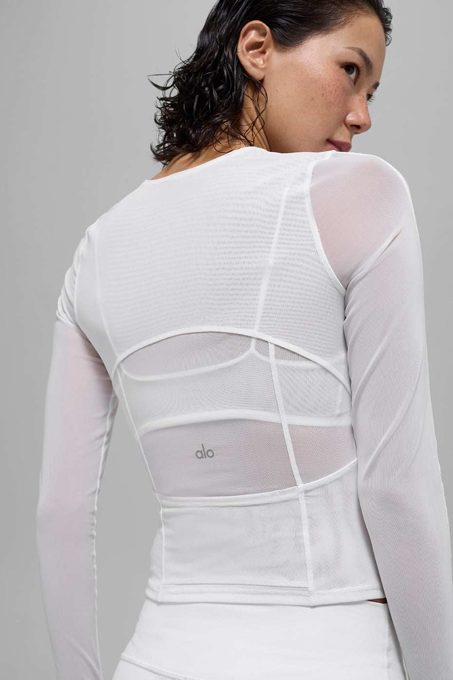 Mesh Winter Twilight Long Sleeve - White--2