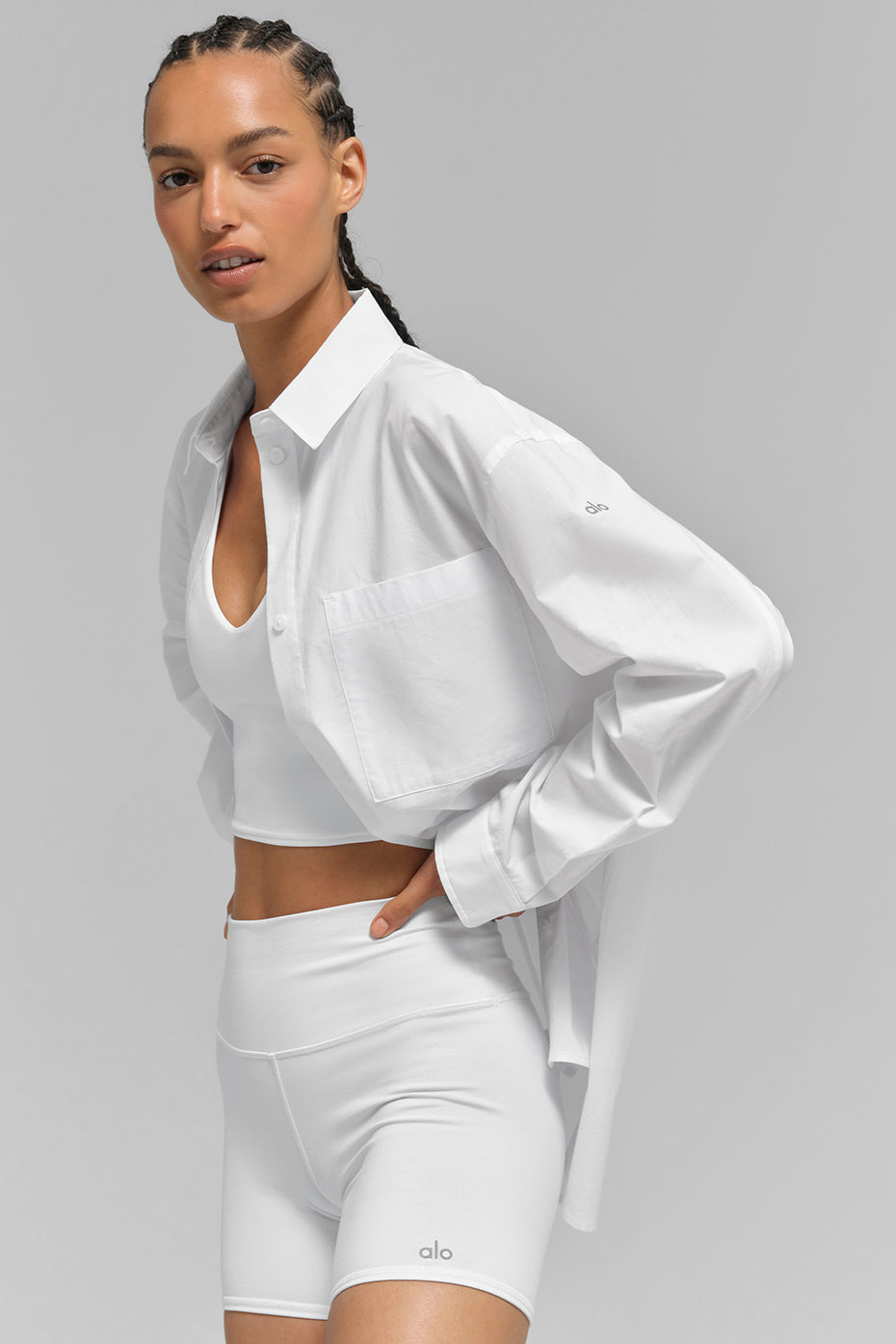 Cotton Real Deal Button Up Long Sleeve - White--3
