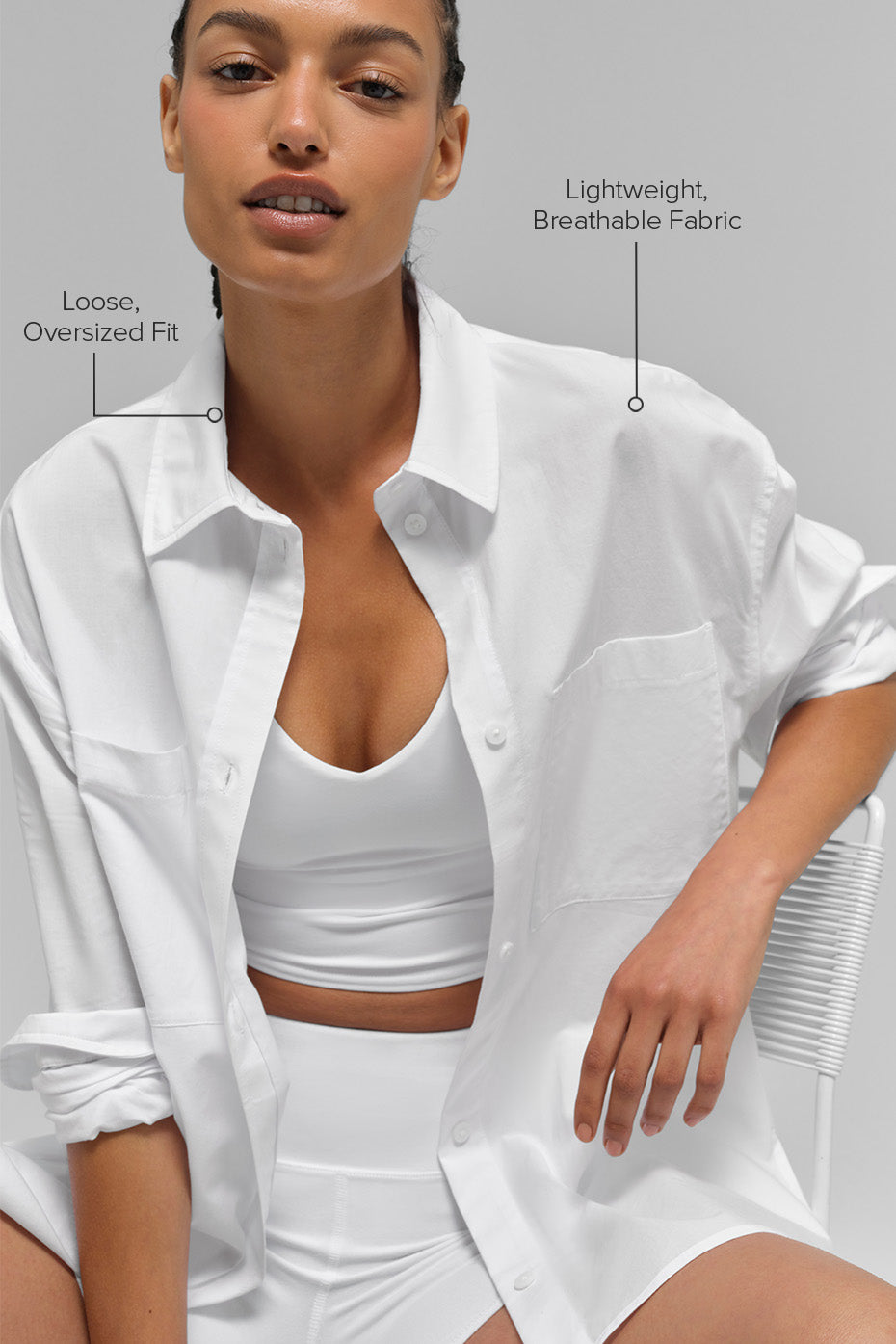 Cotton Real Deal Button Up Long Sleeve - White--1