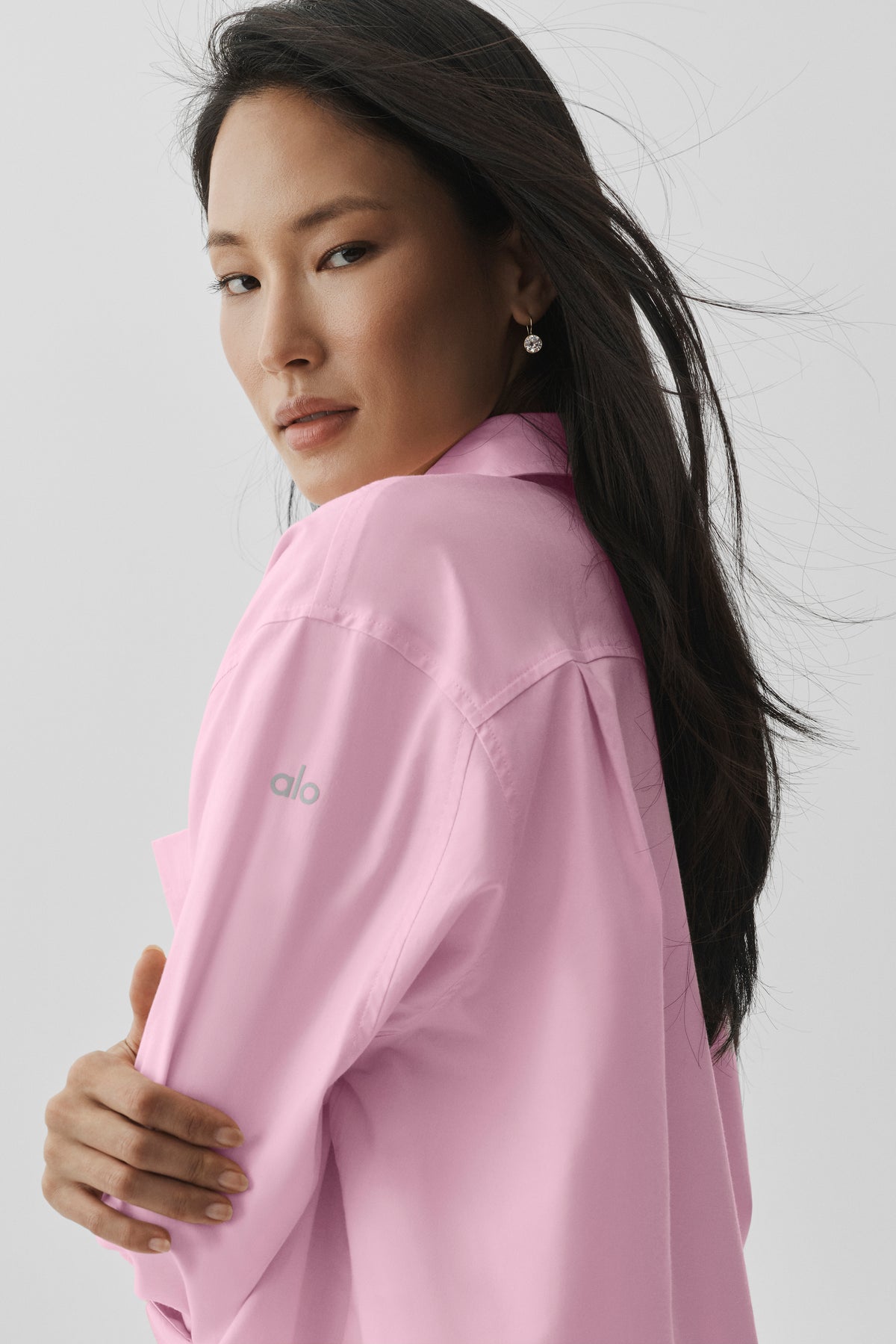 Cotton Real Deal Button Up Long Sleeve - Pink Marshmallow--1
