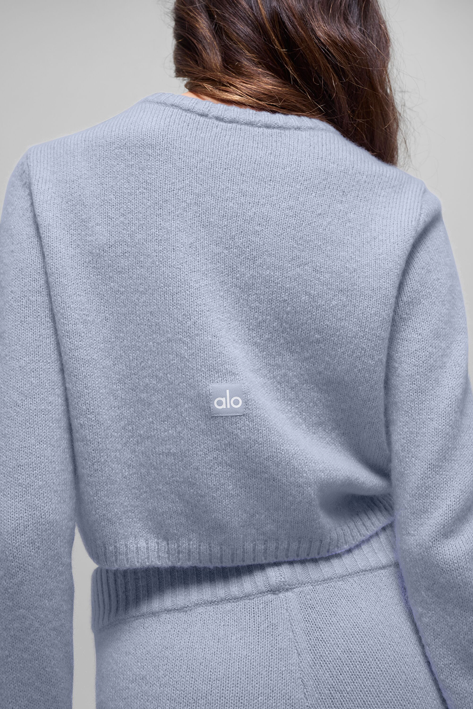 Wool Cashmere New Class Cropped Cardigan - Winter Frost--1