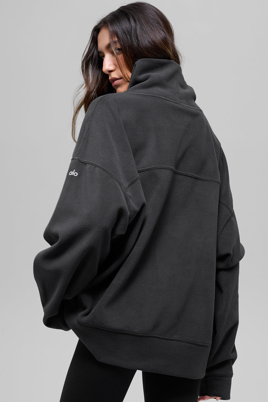 Polar Fleece Hazy Pullover - Black--2