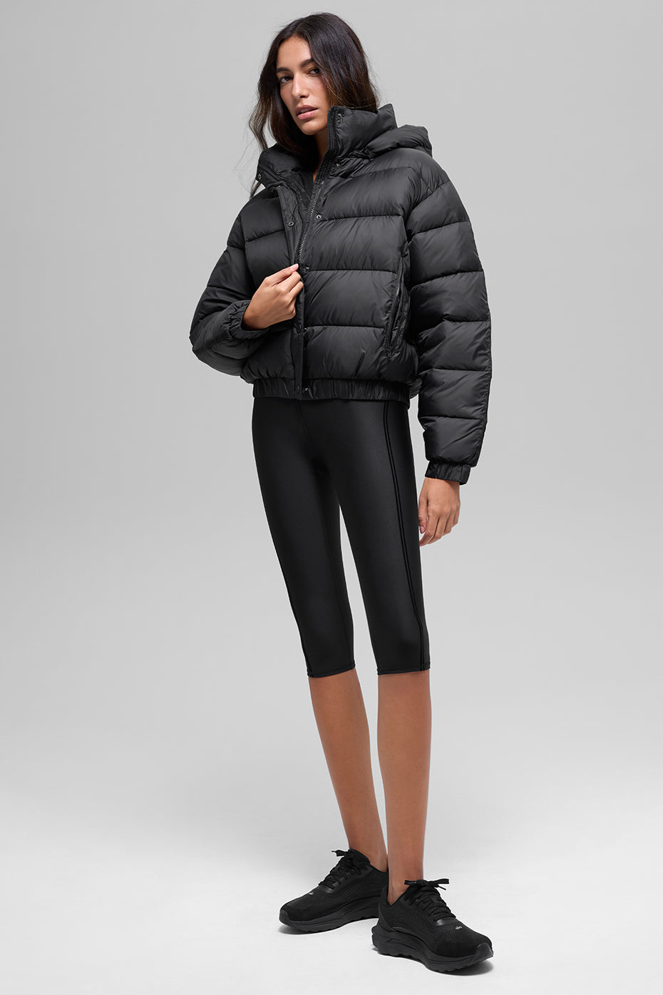 Aspen Love Puffer Jacket - Black--3