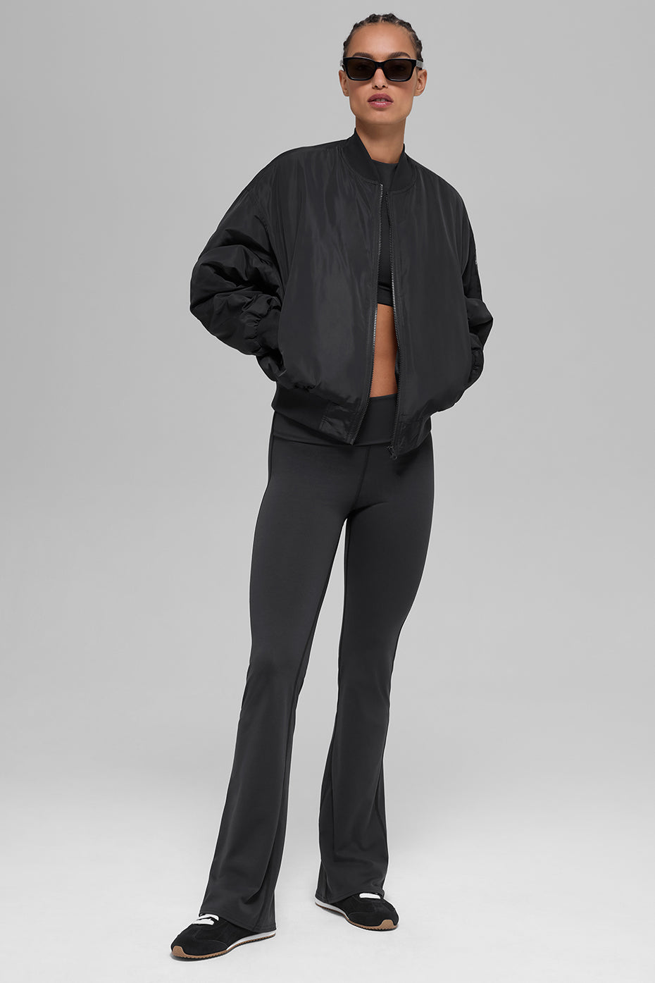 Faux Fur Urbanite Bomber - Black/Ivory--4