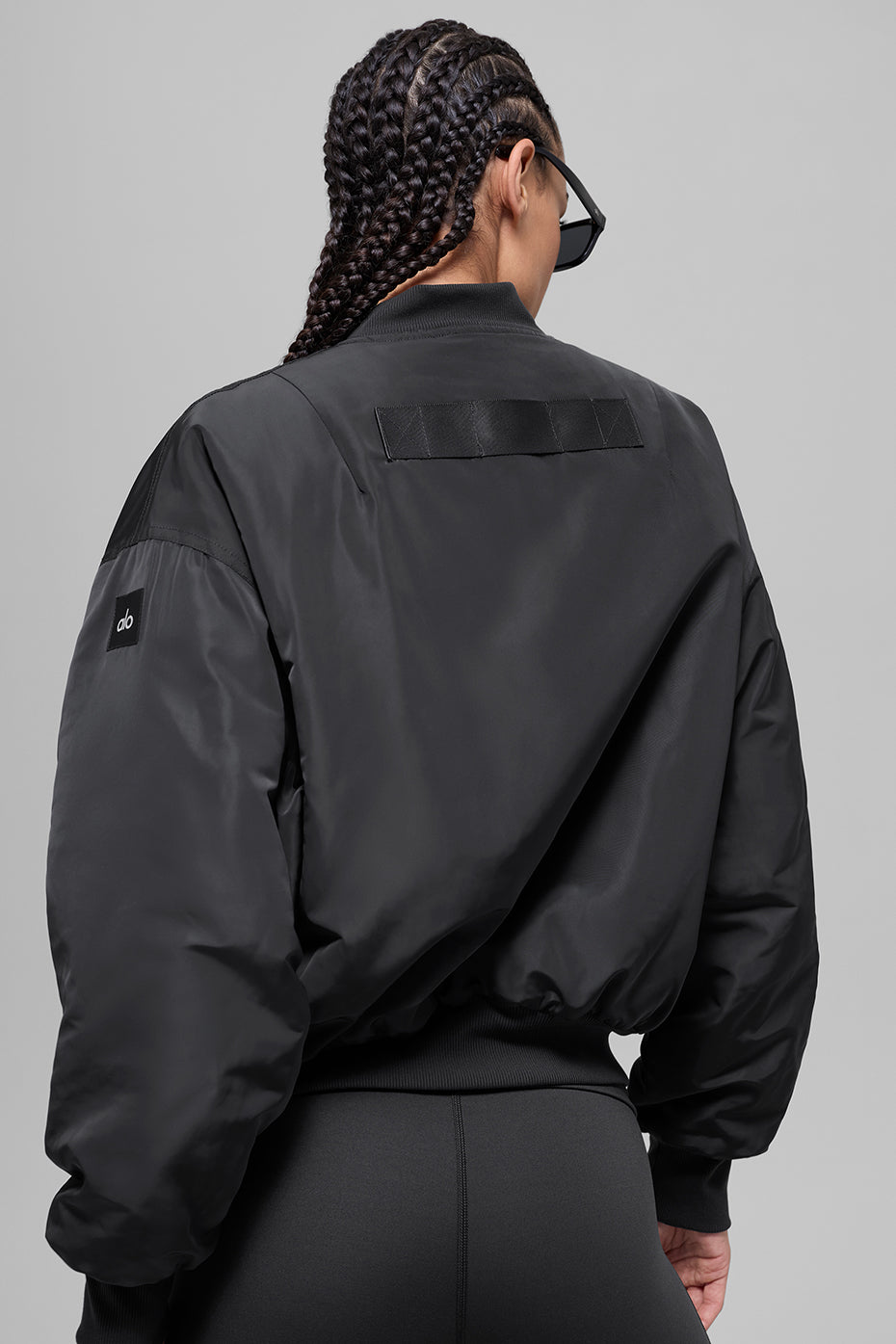 Faux Fur Urbanite Bomber - Black/Ivory--1