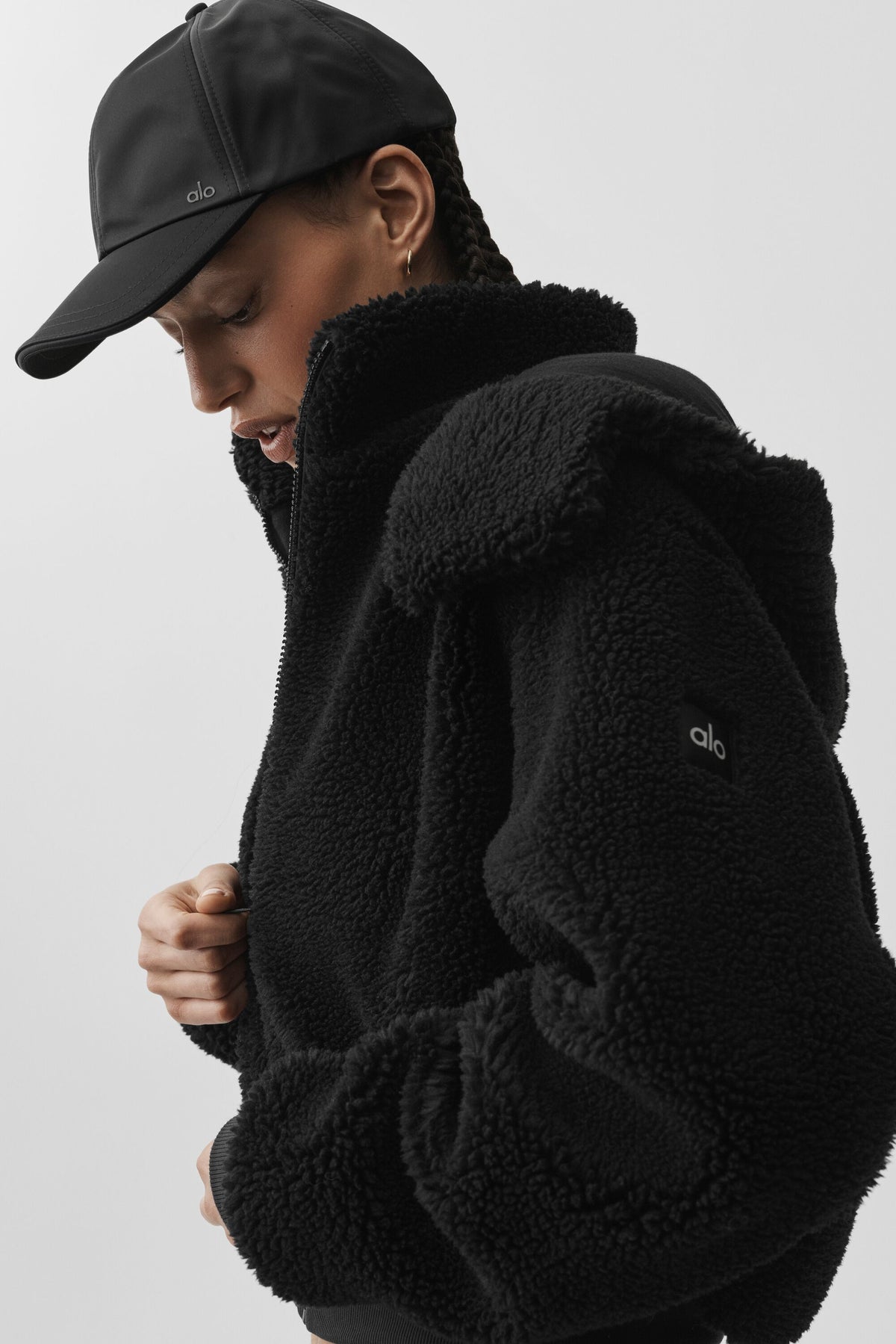 Foxy Sherpa Jacket - Black--4