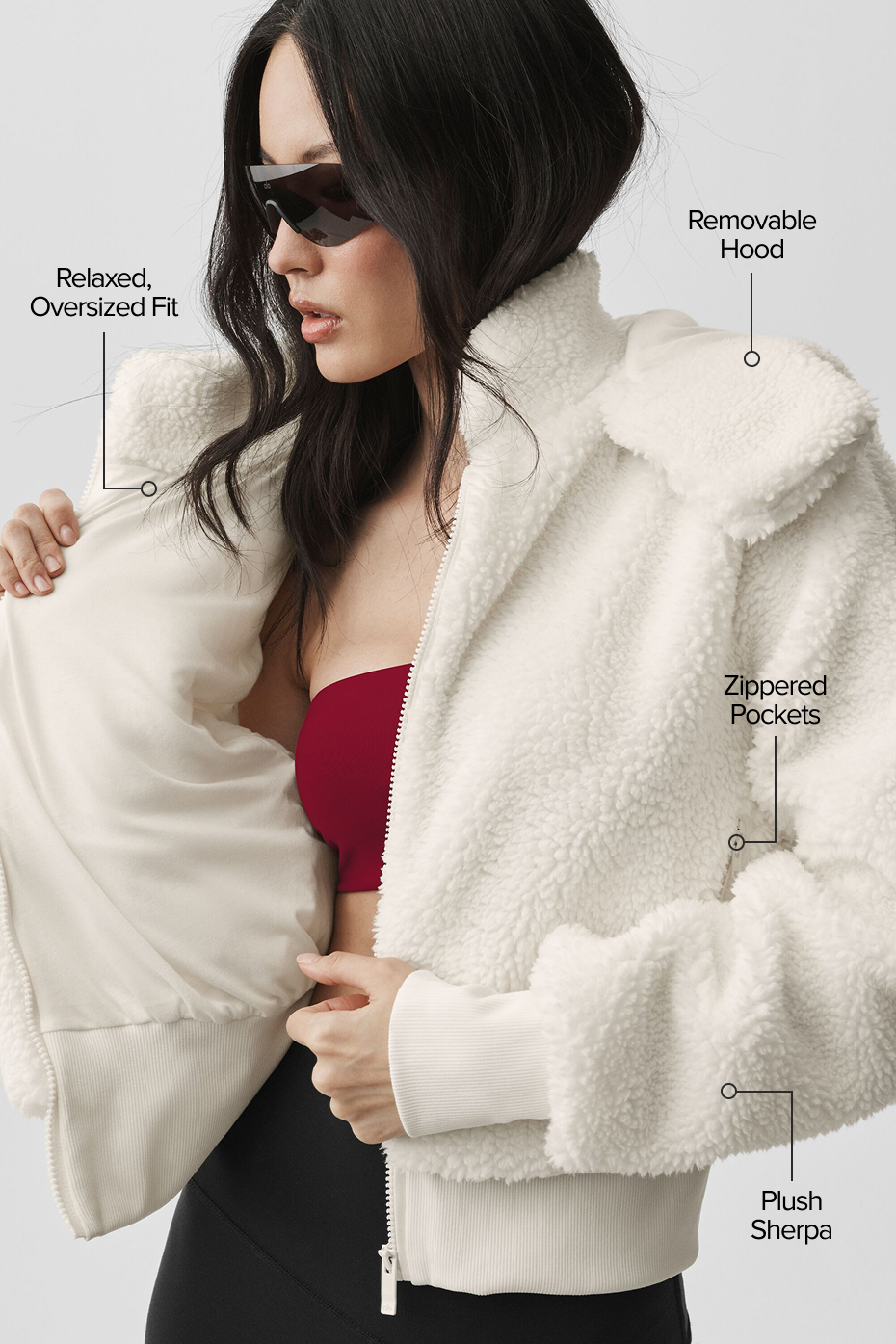 Foxy Sherpa Jacket - Ivory--1