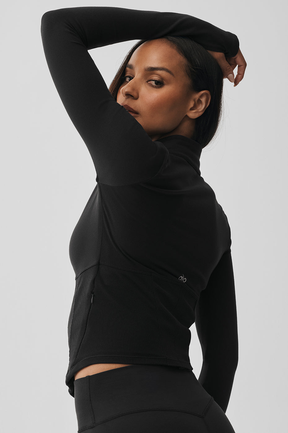Airbrush Corset Full Zip Jacket - Black--3