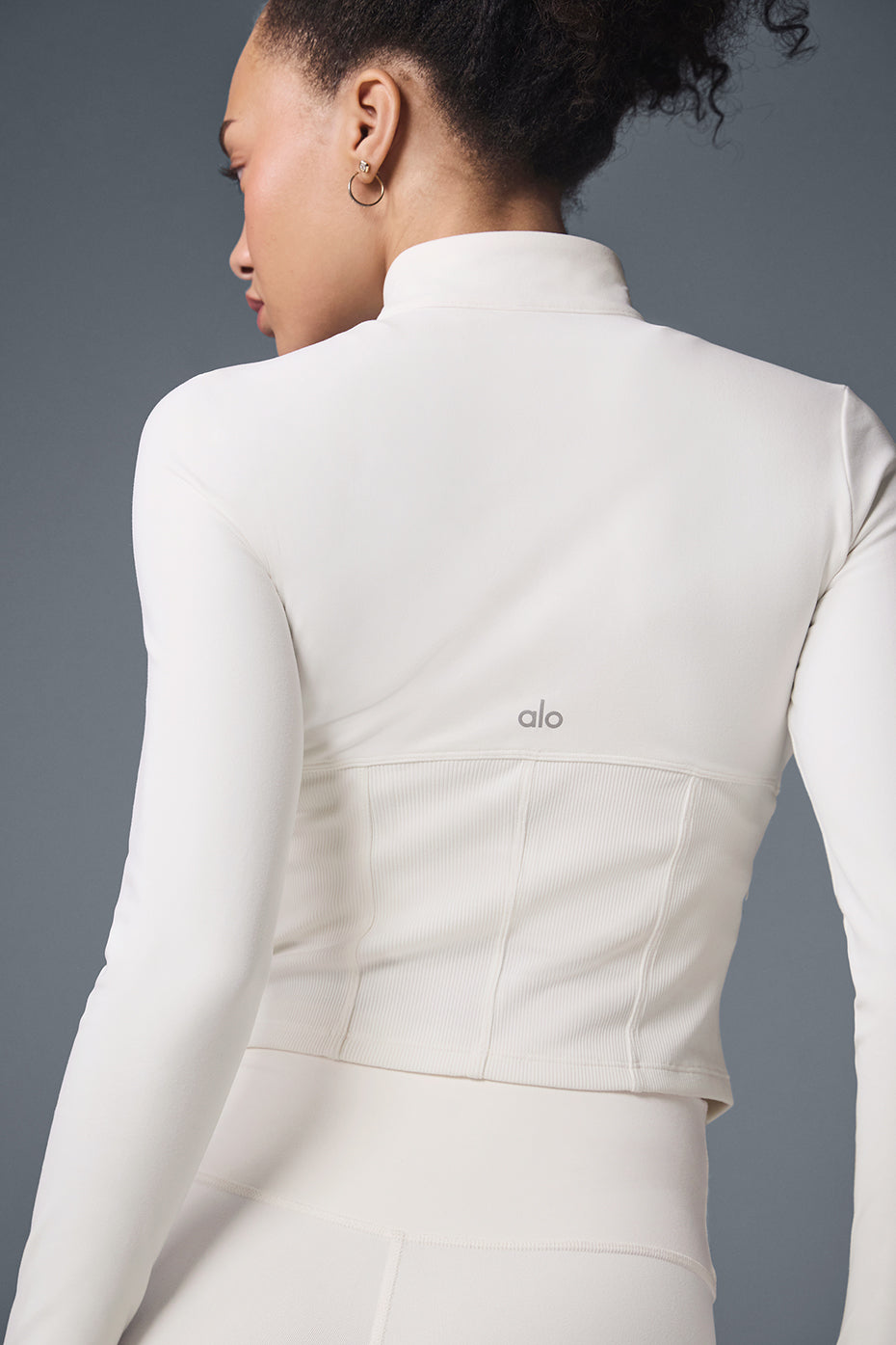 Airbrush Corset Full Zip Jacket - Ivory--2