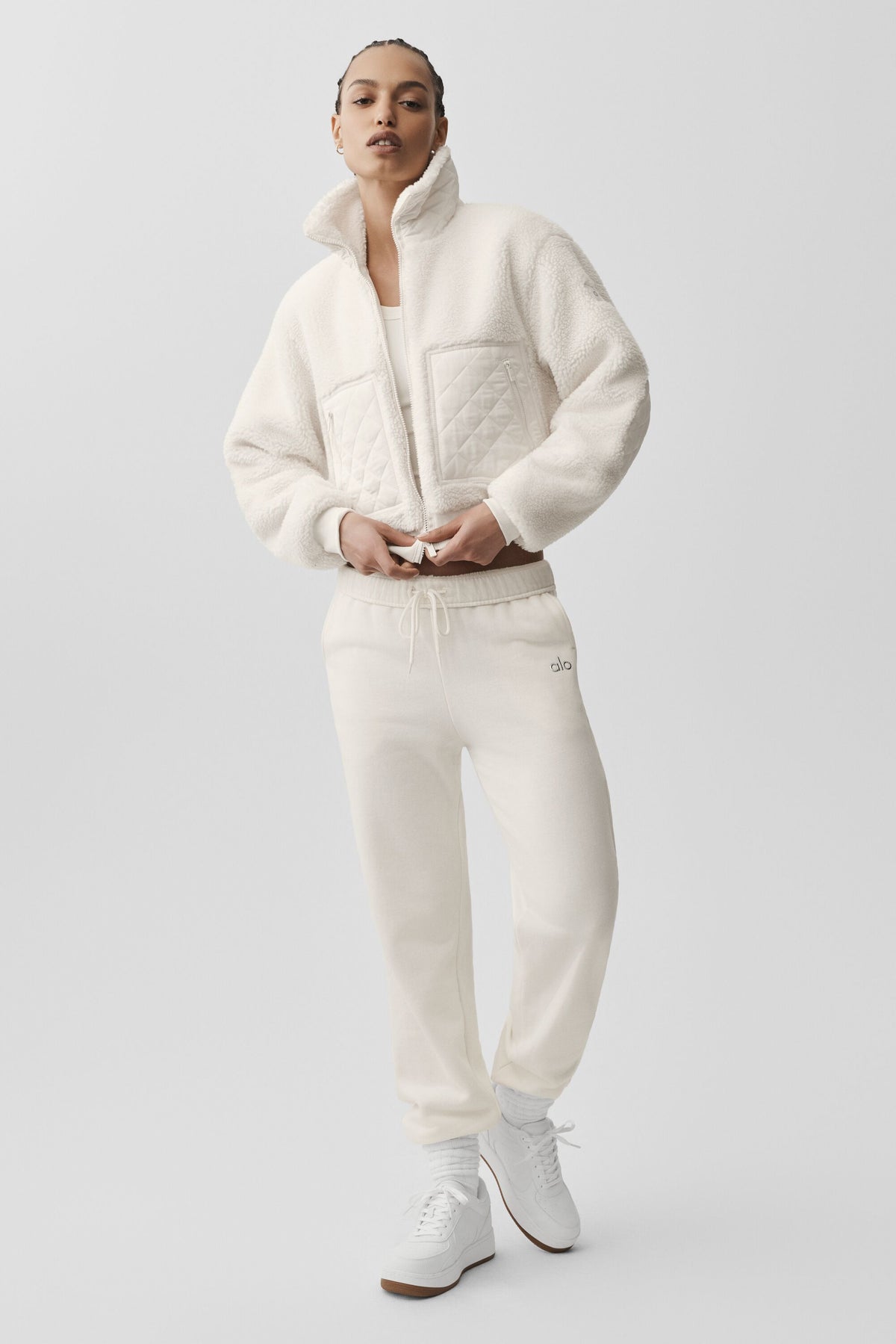 Sherpa Edge Bomber - Ivory--5
