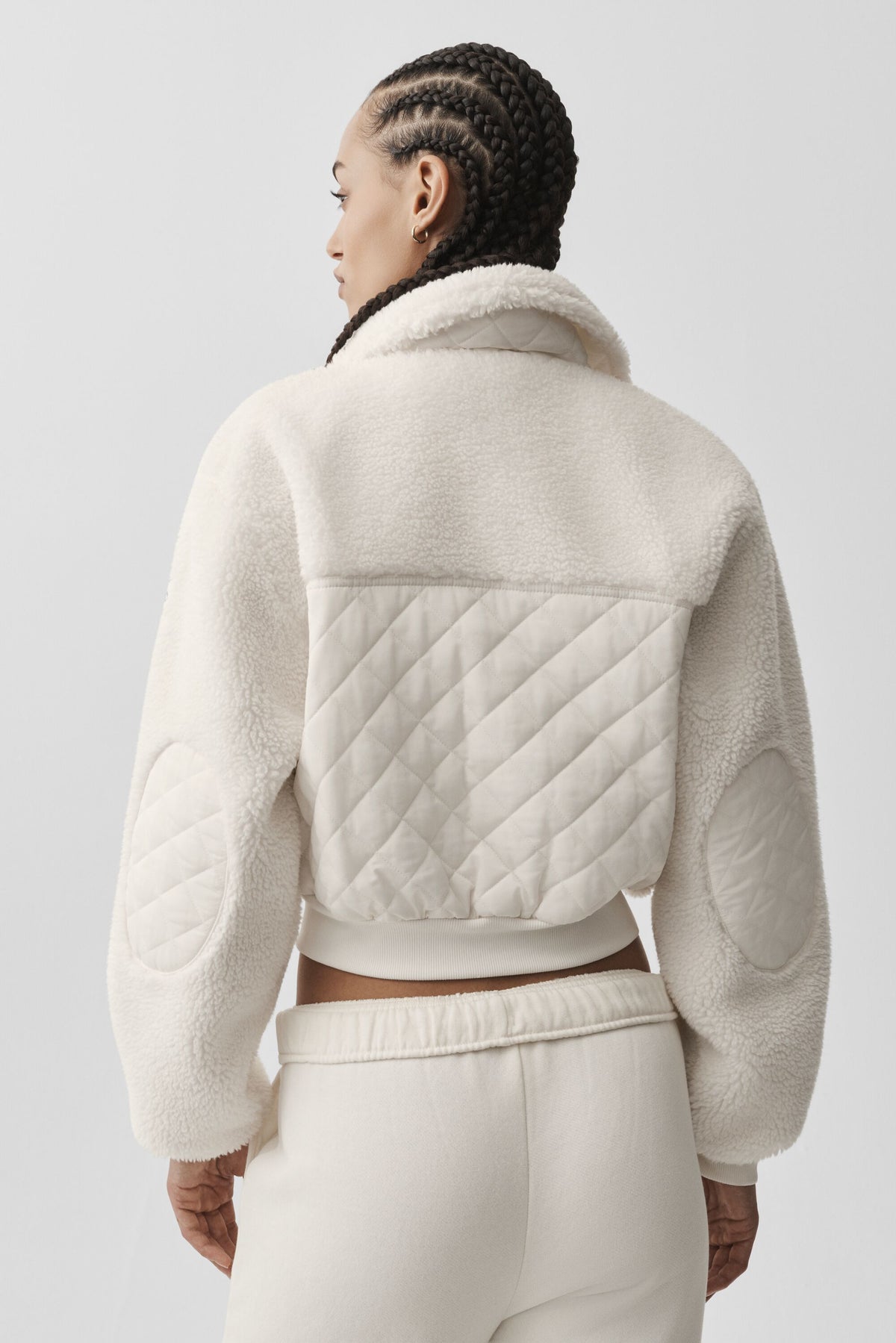 Sherpa Edge Bomber - Ivory--3
