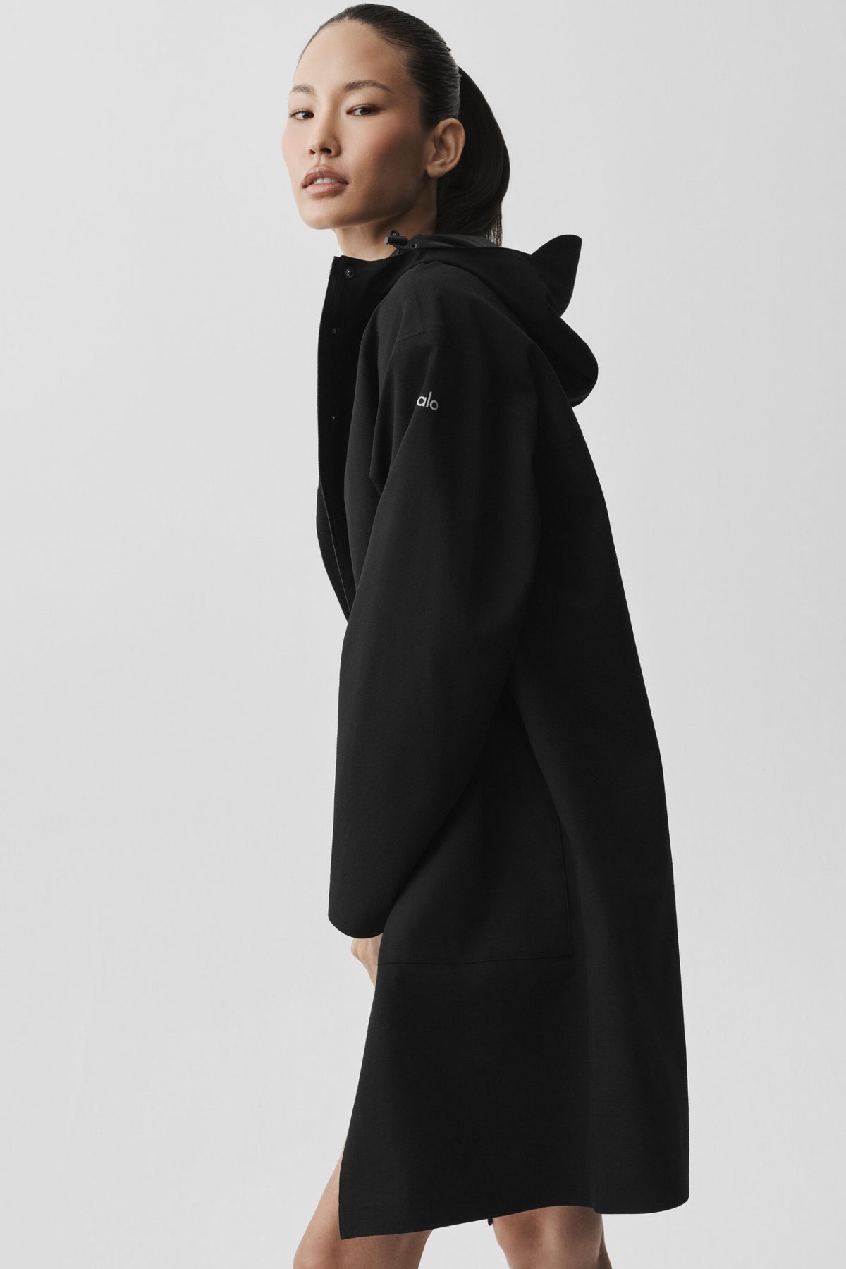 Rain Or Shine Long Coat - Black--3