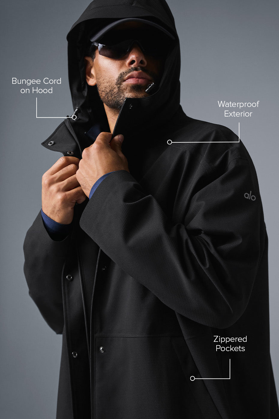Rain Or Shine Long Coat - Black--1